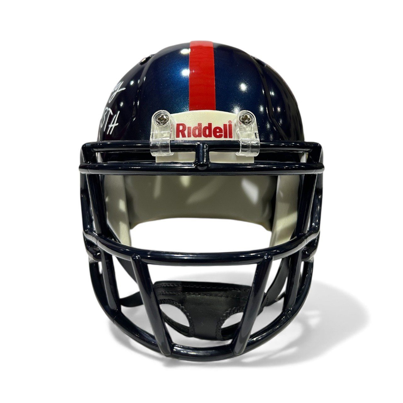 KEWAN LACY AUTOGRAPHED BLUE OLE MISS SPEED MINI HELMET JSA BTA - Image 2