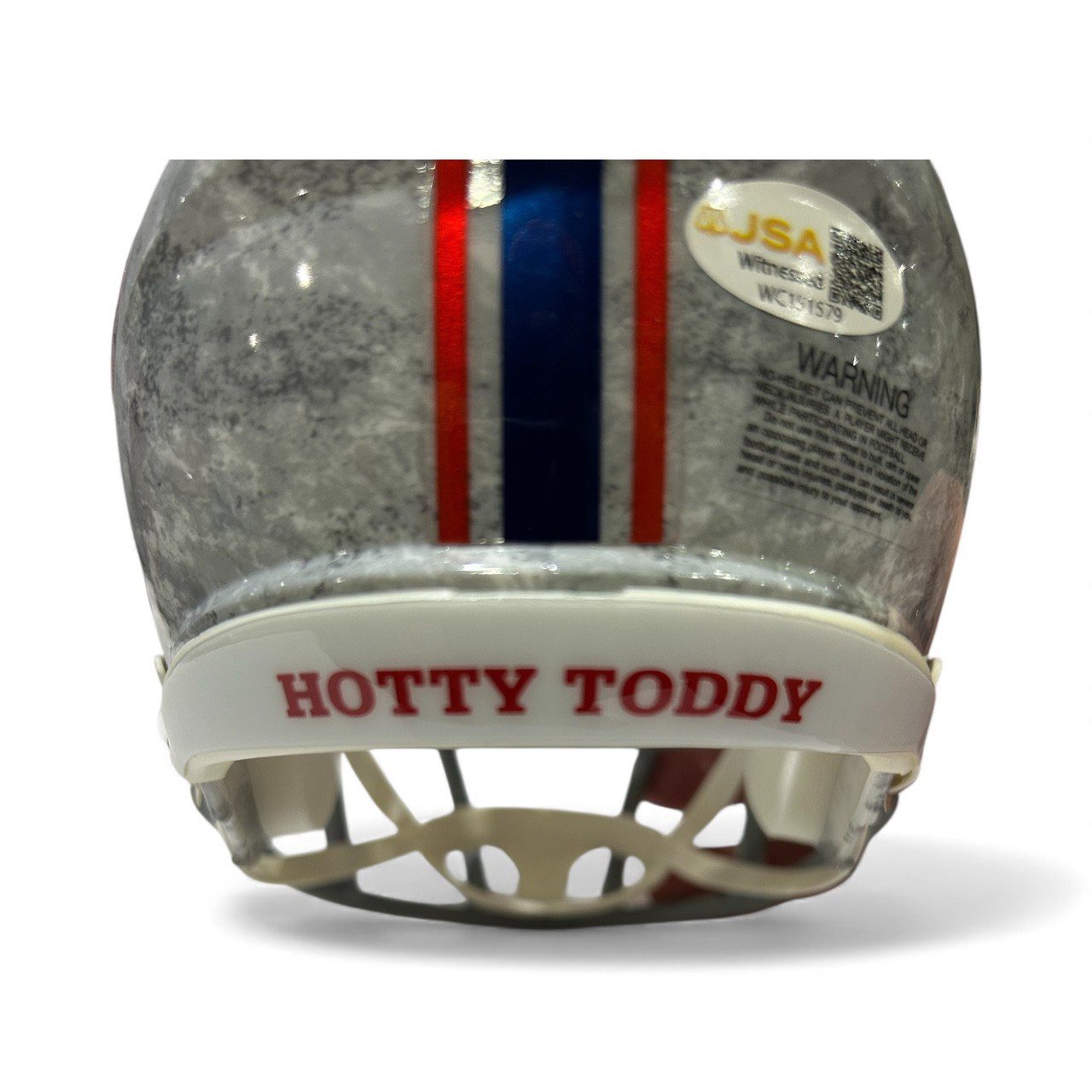 KEWAN LACY AUTOGRAPHED REALTREE CAMO OLE MISS SPEED MINI HELMET JSA FEAR GRILL - Image 5