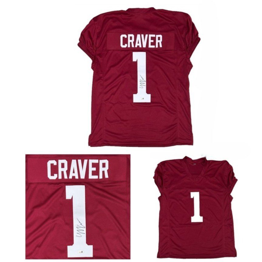 MARIO CRAVER SIGNED AUTOGRAPHED MAROON CUSTOM JERSEY JSA AUTHENTICATED