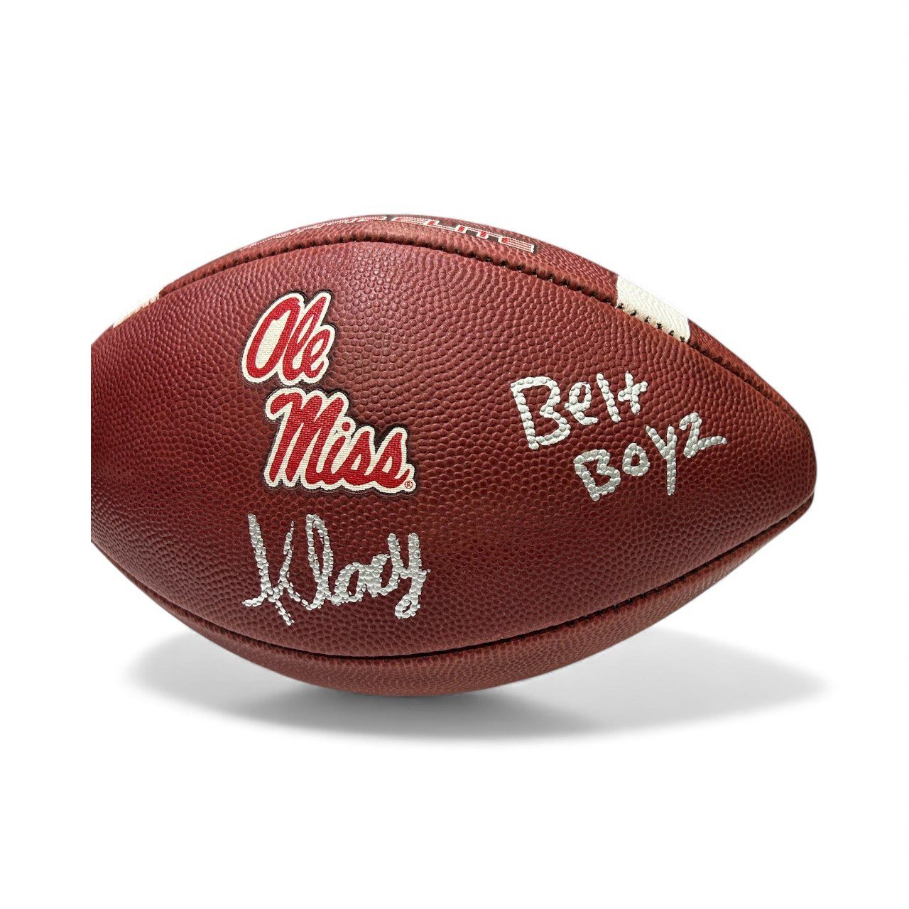 KEWAN LACY AUTOGRAPHED OLE MISS NIKE OFFICIAL ON FIELD FOOTBALL JSA BELT BOYZ - Image 2