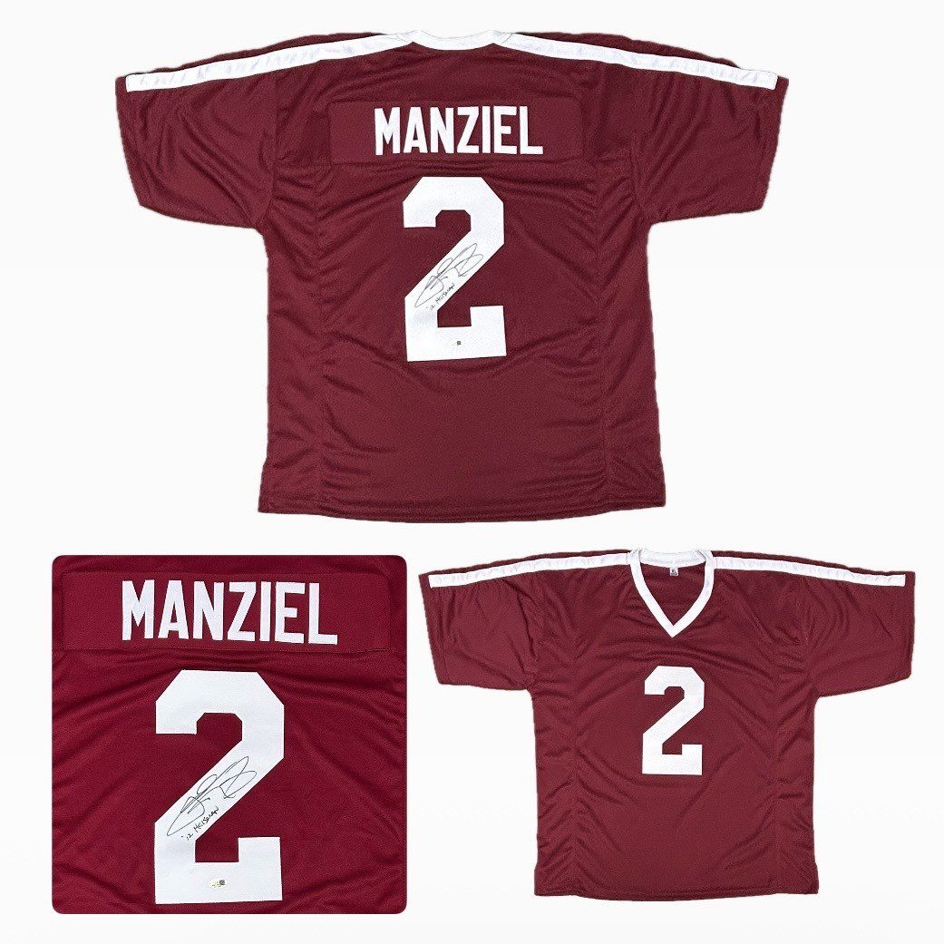 JOHNNY MANZIEL AUTOGRAPHED MAROON CUSTOM JERSEY JSA '12 HEISMAN