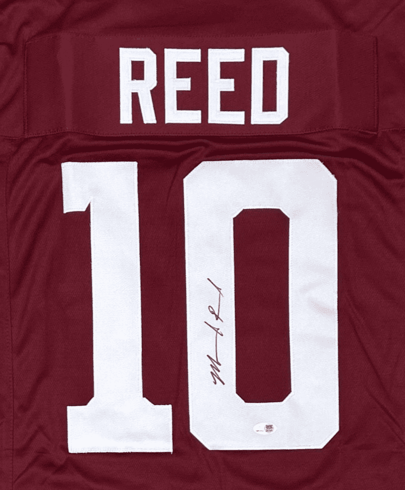 MARCEL REED SIGNED CUSTOM MAROON JERSEY JSA #2 - Image 3