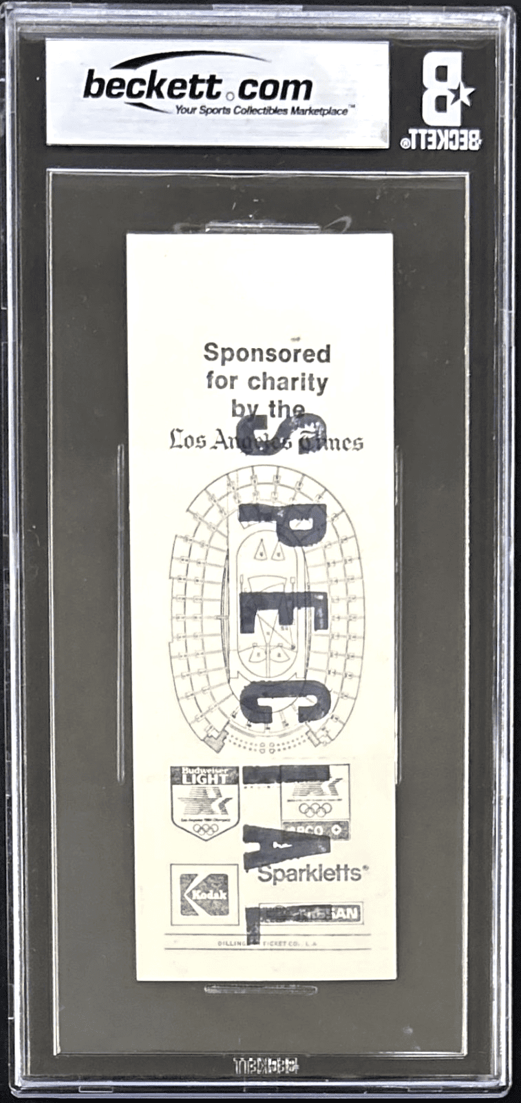 CARL LEWIS AUTOGRAPHED 1984 USA OLYMPICS TRIALS DAY 1 TICKET STUB BAS 17109793 - Image 3