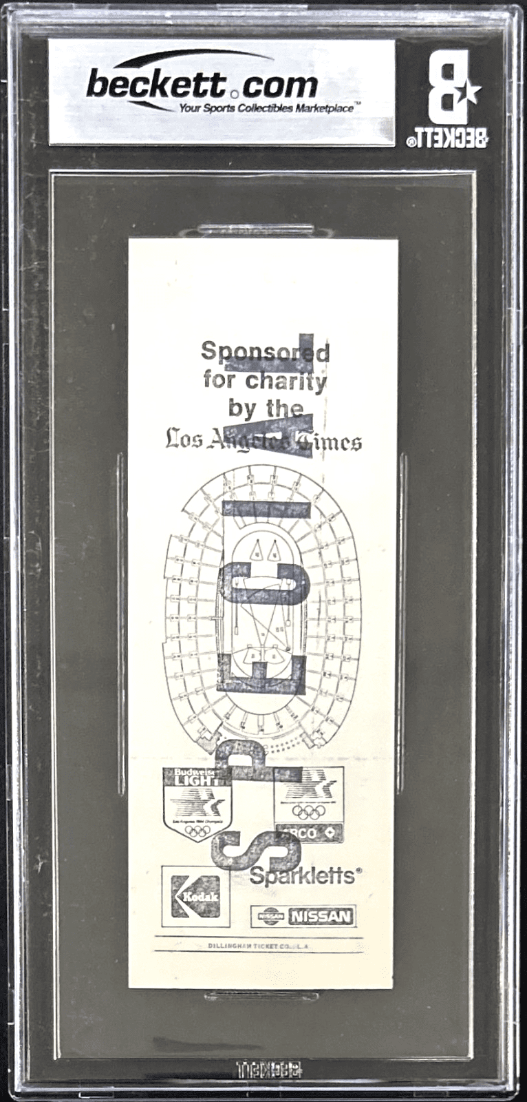 CARL LEWIS AUTOGRAPHED 1984 USA OLYMPICS TRIALS DAY 1 TICKET STUB BAS 17109792 - Image 3