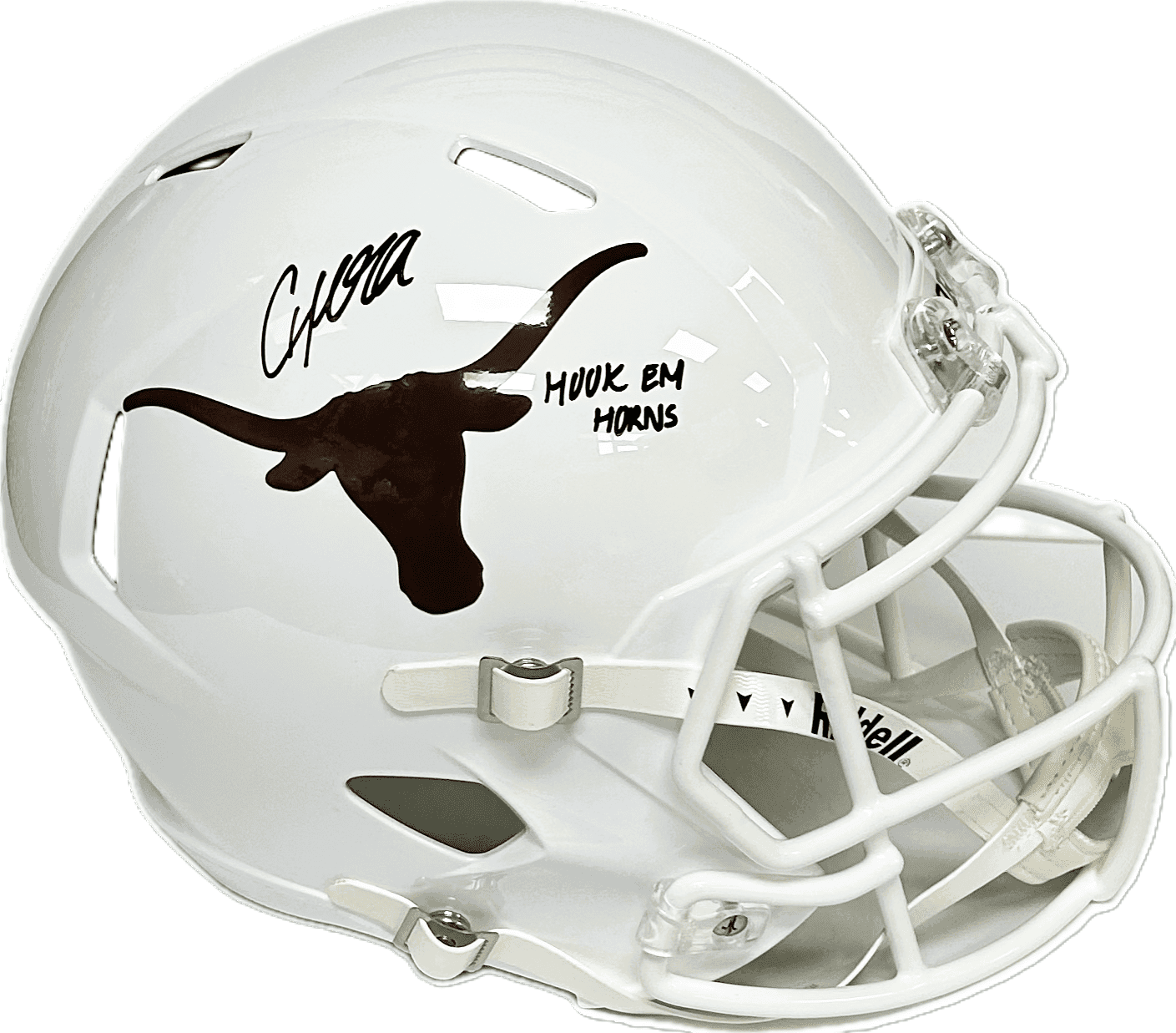 CJ BAXTER AUTOGRAPHED TEXAS LONGHORNS SPEED FULL SIZE HELMET JSA