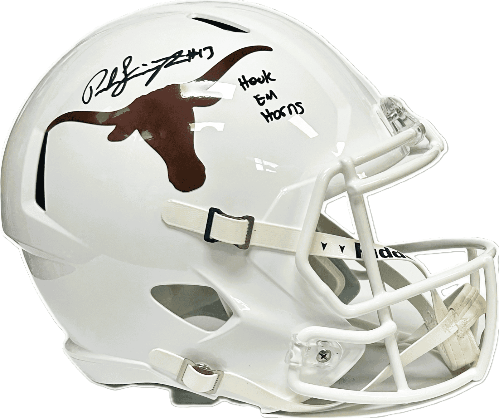 PARKER LIVINGSTONE AUTOGRAPHED TEXAS LONGHORNS SPEED FULL SIZE HELMET JSA