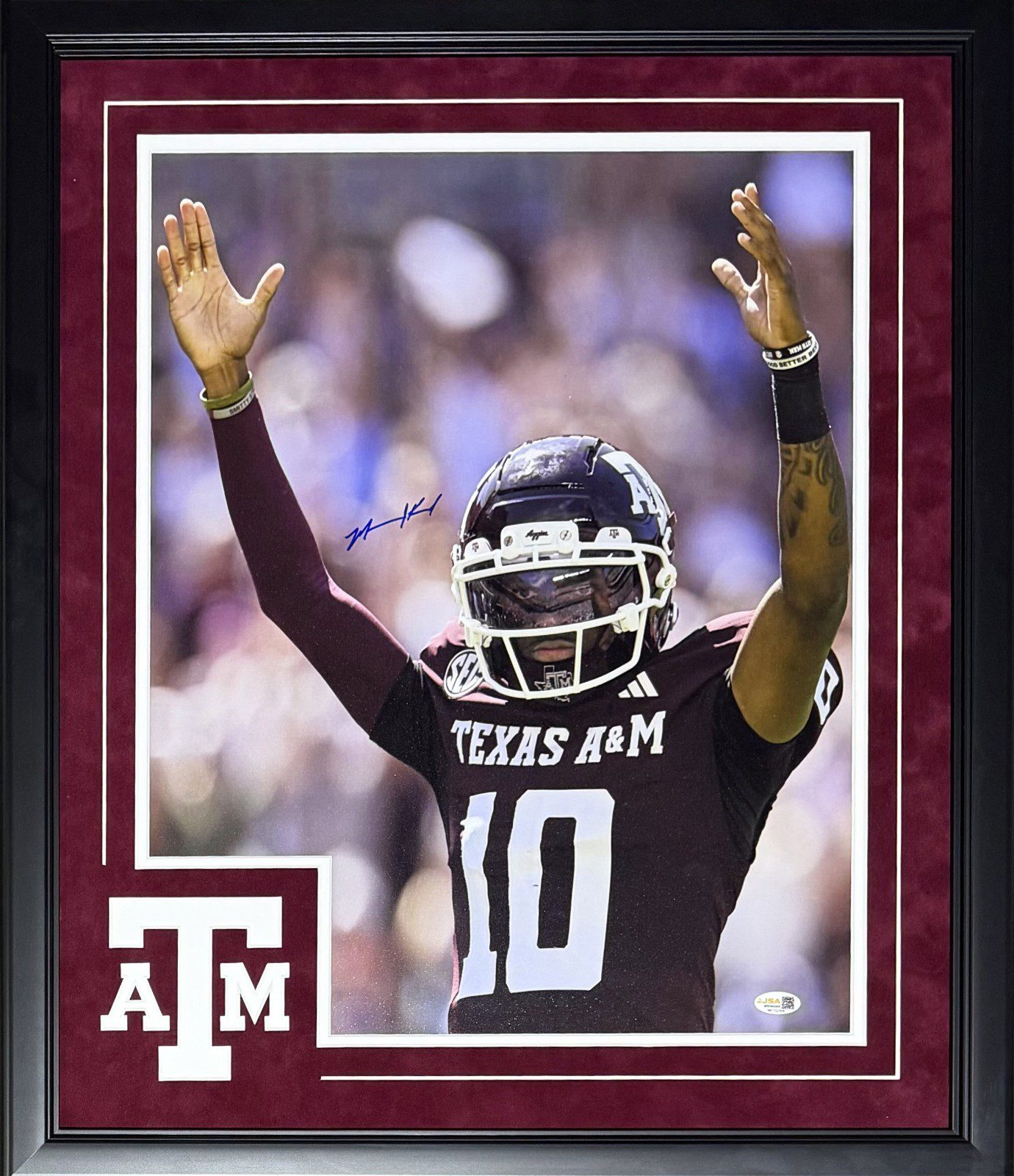 MARCEL REED AUTOGRAPHED FRAMED 16x20 PHOTO JSA TEXAS A&M AGGIES #2