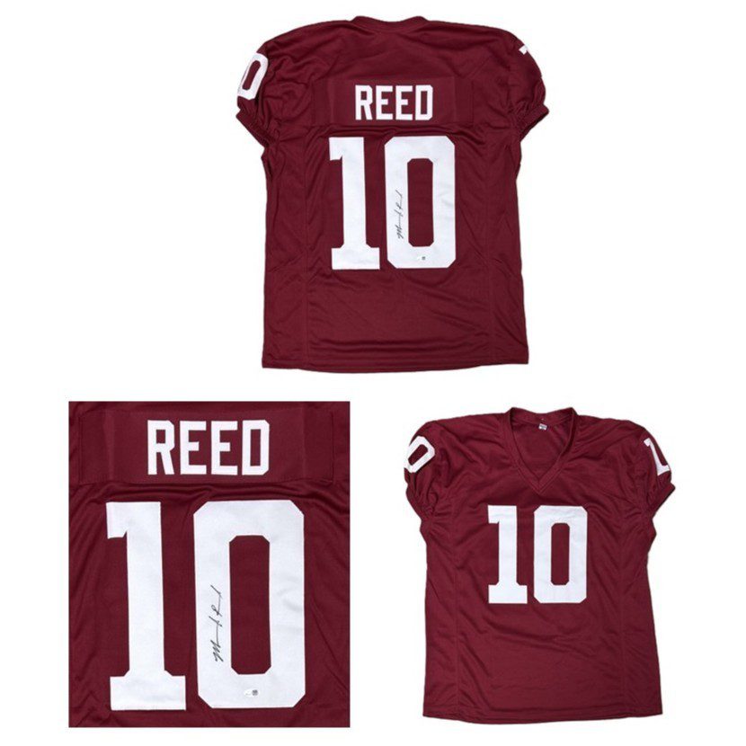 MARCEL REED SIGNED CUSTOM MAROON JERSEY JSA #2