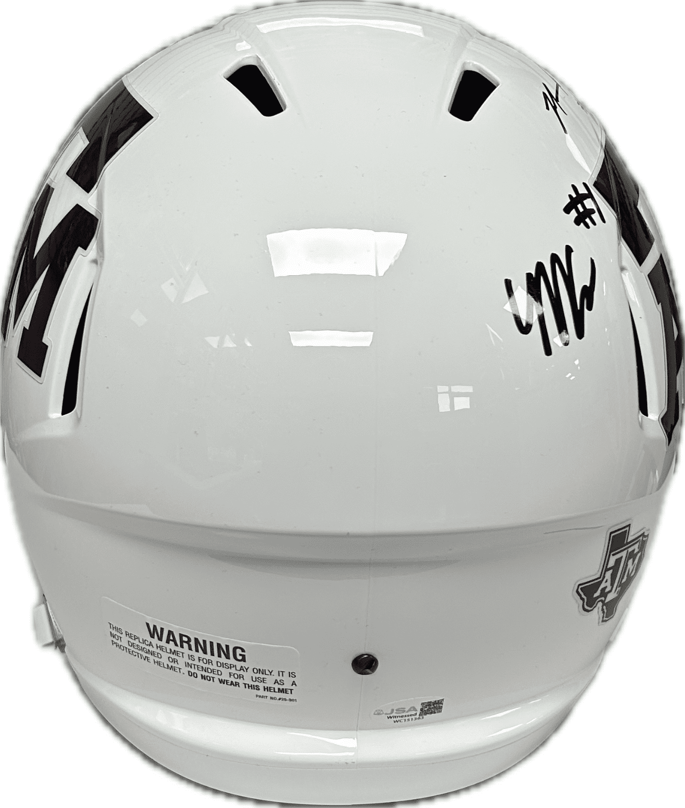 MARCEL REED KC CONCEPCION MARIO CRAVER SIGNED A&M WHITE FULL SIZE HELMET JSA - Image 8
