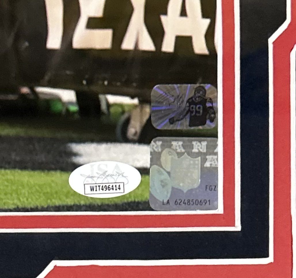 J.J. WATT AUTOGRAPHED FRAMED 16x20 PHOTO JSA HOUSTON TEXANS - Image 4