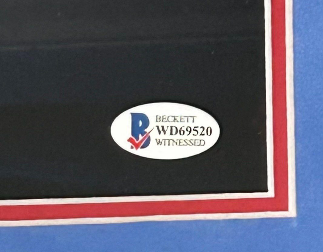 WARREN MOON AUTOGRAPHED FRAMED 16x20 PHOTO BECKETT HOUSTON OILERS - Image 4