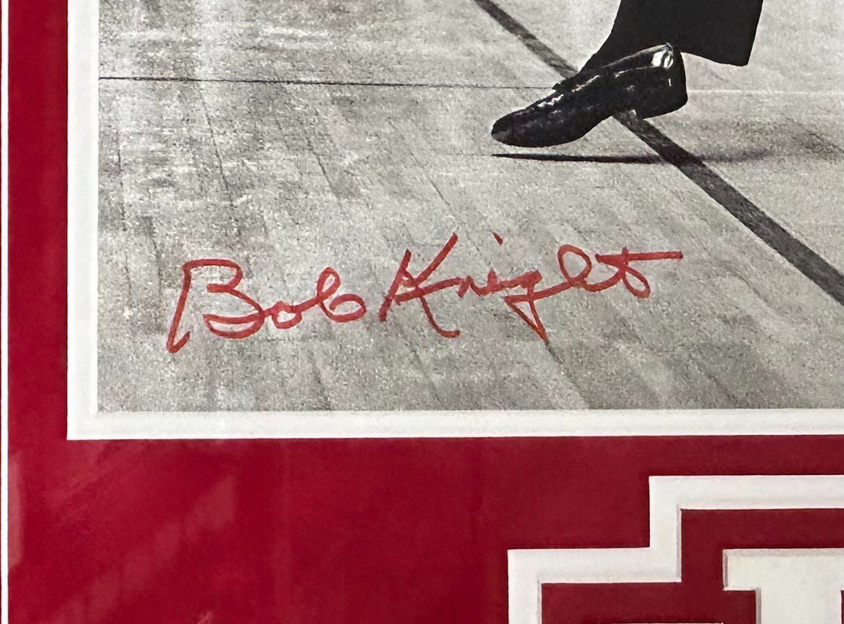 BOB "BOBBY" KNIGHT AUTOGRAPHED FRAMED 16x20 PHOTO TRISTAR INDIANA HOOSIERS - Image 2