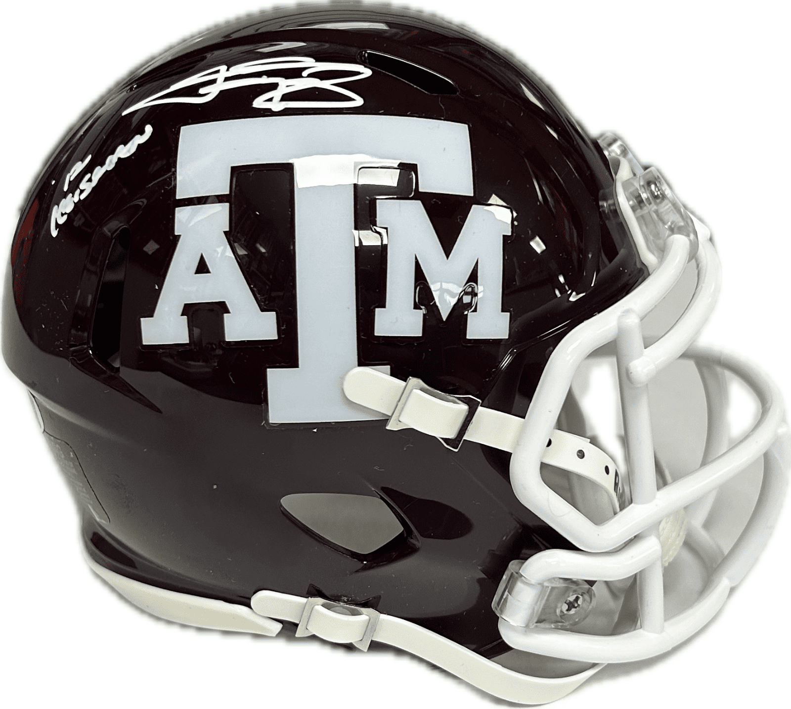 JOHNNY MANZIEL AUTOGRAPHED MAROON TEXAS A&M SPEED MINI HELMET JSA '12 HEISMAN