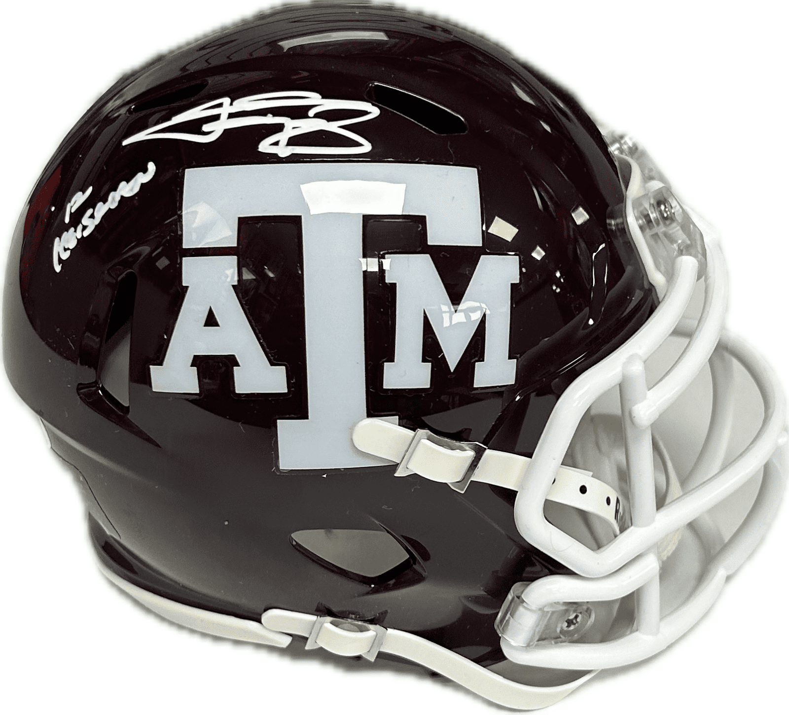 JOHNNY MANZIEL AUTOGRAPHED MAROON TEXAS A&M SPEED MINI HELMET JSA '12 HEISMAN - Image 2
