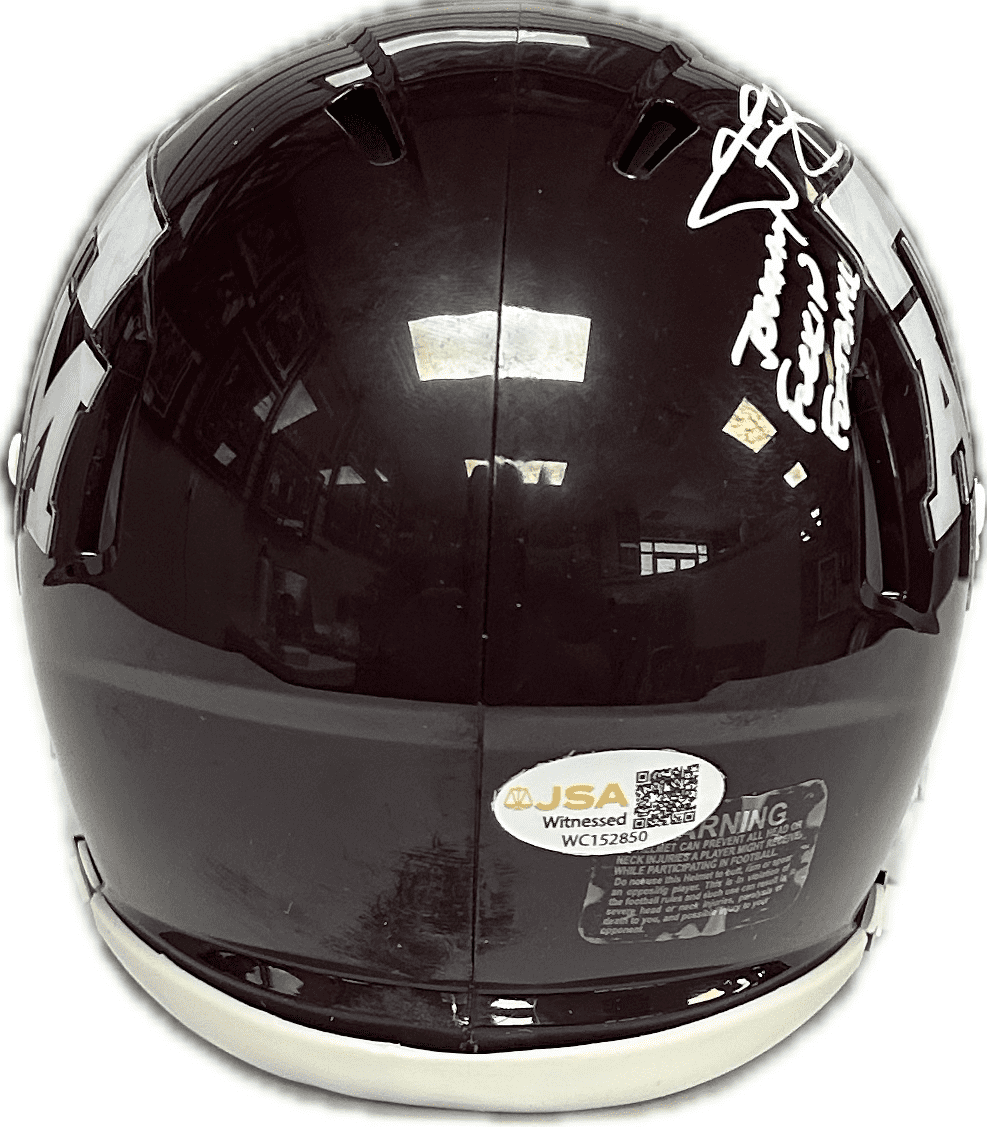 JOHNNY MANZIEL AUTOGRAPHED MAROON A&M SPEED MINI HELMET JSA JOHNNY FN FOOTBALL - Image 5