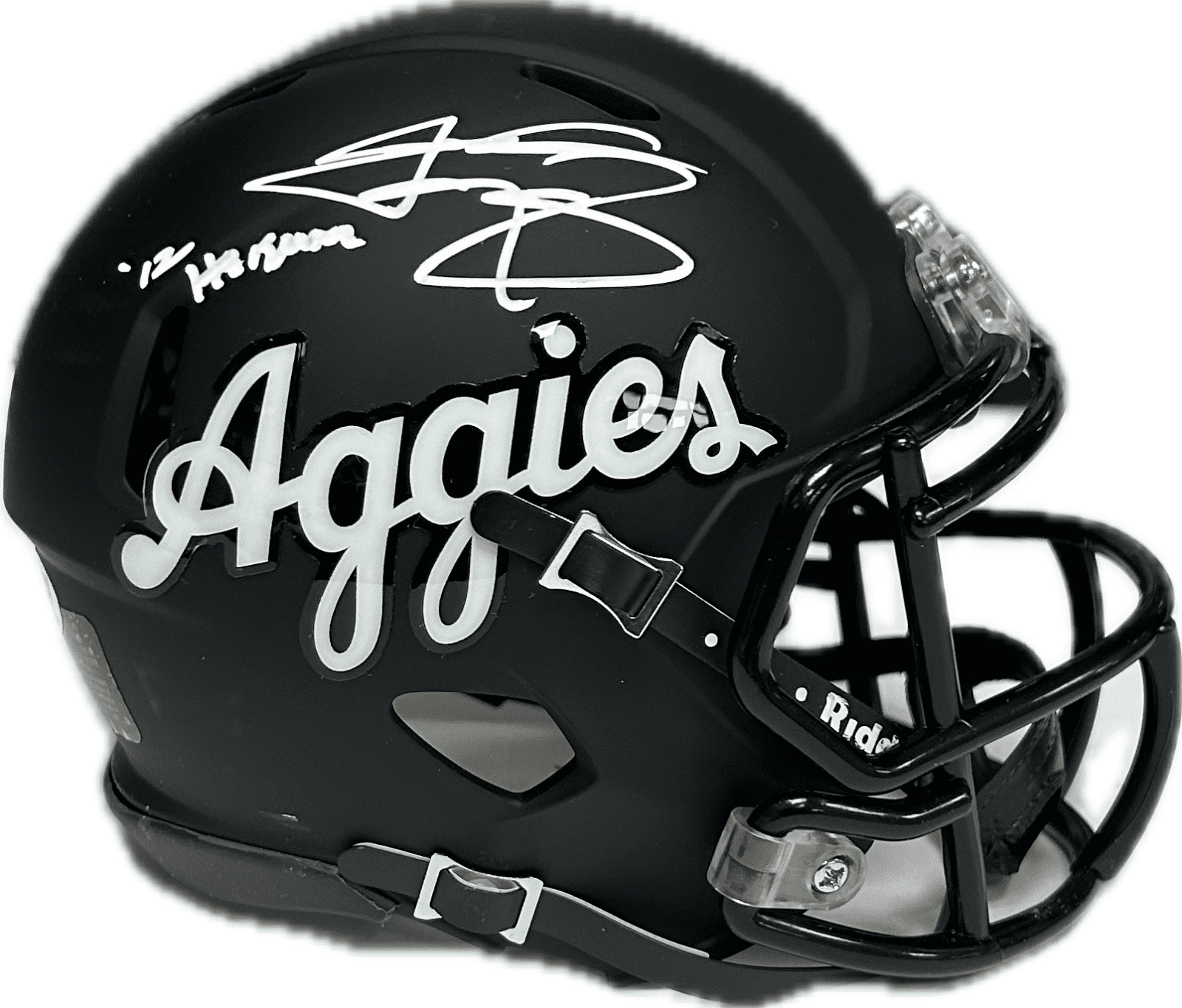 JOHNNY MANZIEL AUTOGRAPHED BLACK TEXAS A&M SPEED MINI HELMET JSA '12 HEISMAN