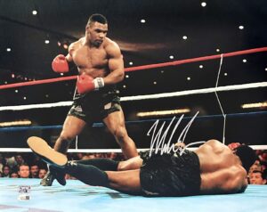 MIKE TYSON AUTOGRAPHED 16x20 PHOTO JSA AUTHENTICATED BERBICK KO 1