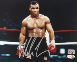 MIKE TYSON AUTOGRAPHED 8x10 PHOTO JSA & MIKE TYSON AUTHENTICATION CENTER OF RING