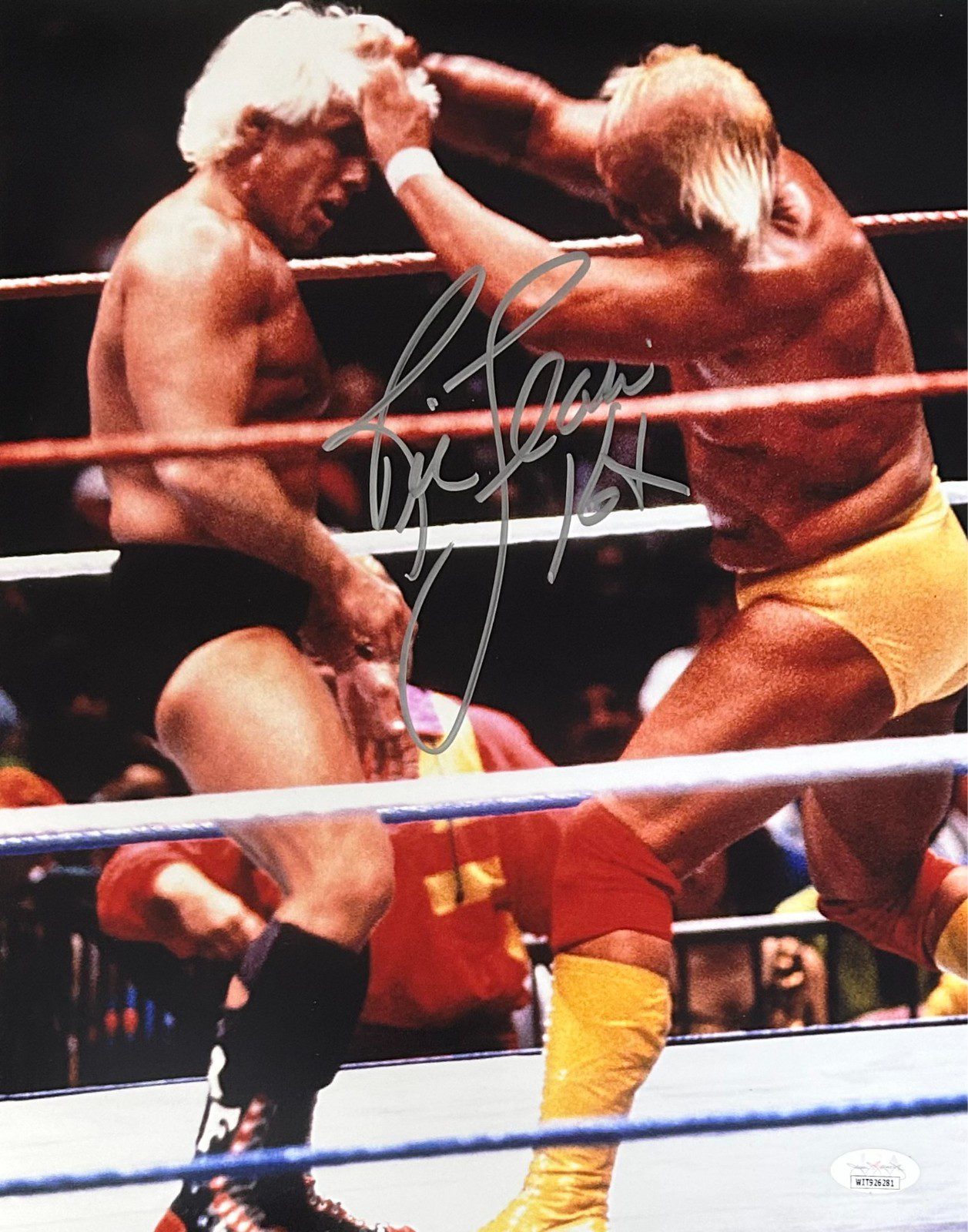 RIC FLAIR AUTOGRAPHED 11x14 PHOTO JSA WWE WCW #22 16X