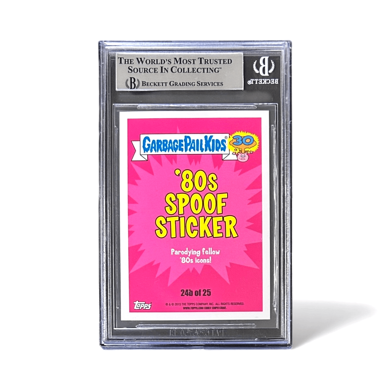 Mike Tyson Signed 2015 Garbage Pail Kids Card #24B Beckett 14609865 TESTY TY - Image 2