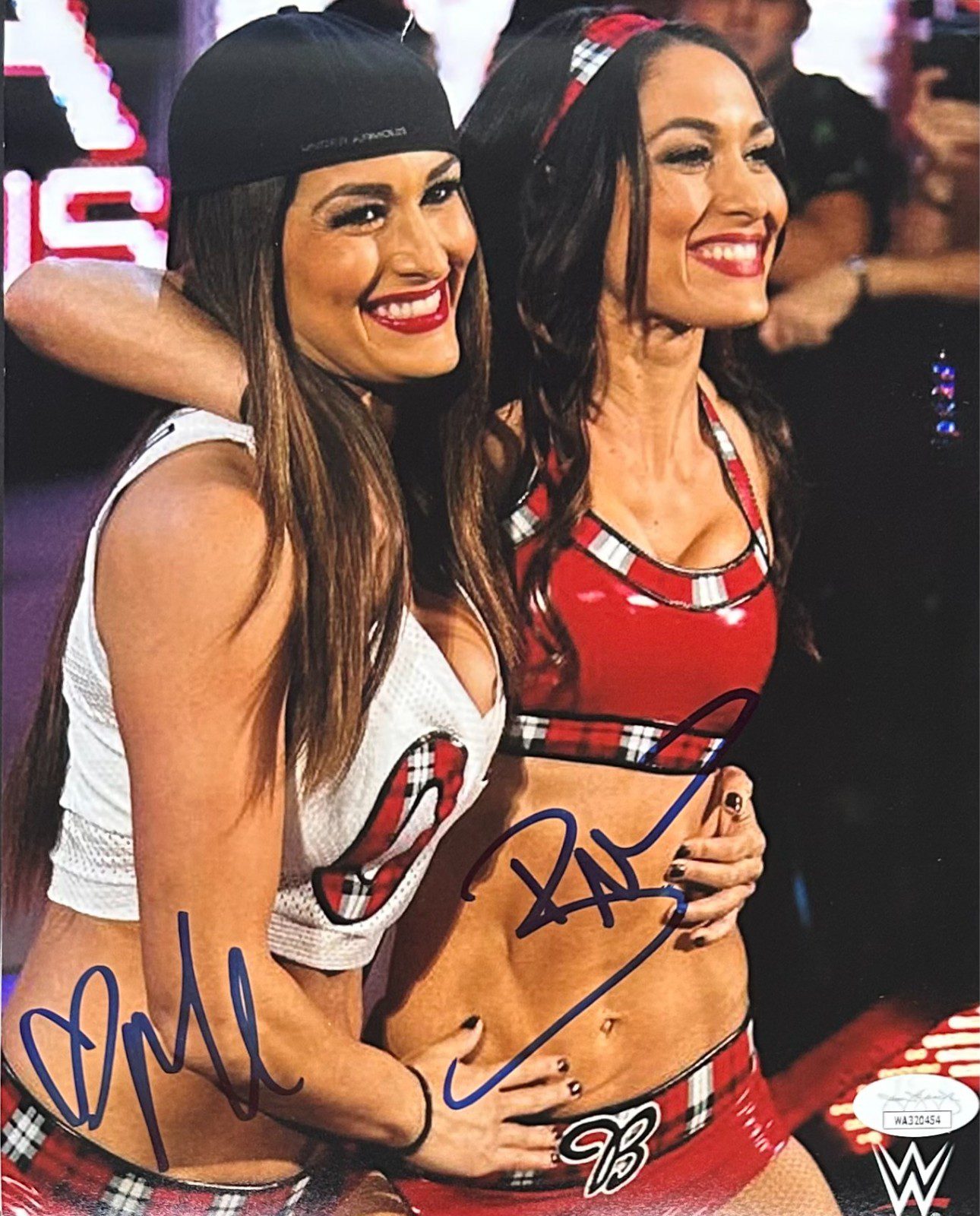 THE BELLA TWINS BRIE & NIKKI AUTOGRAPHED 8x10 PHOTO JSA #5