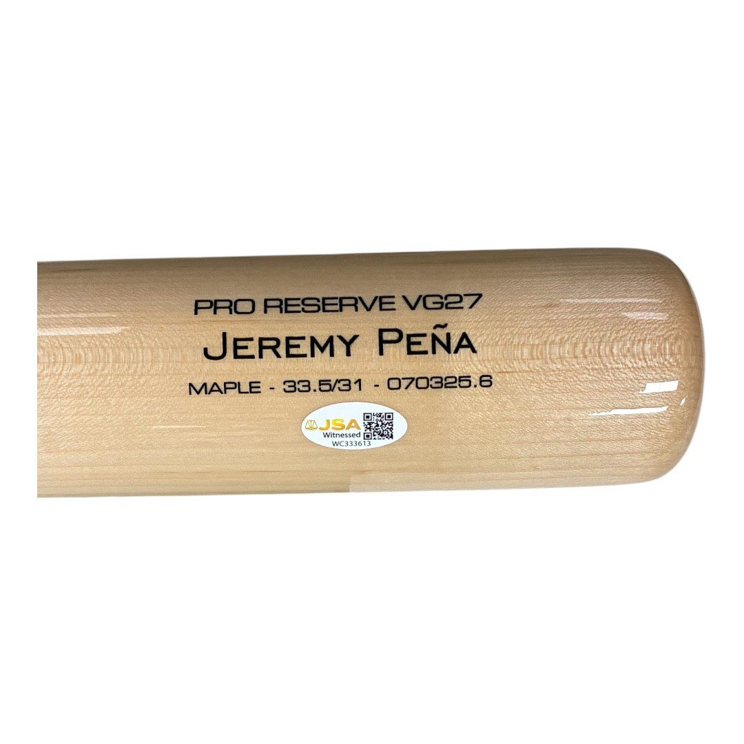 JEREMY PENA SIGNED 2025 ASTROS VICTUS PLAYER ISSUED BAT MODEL