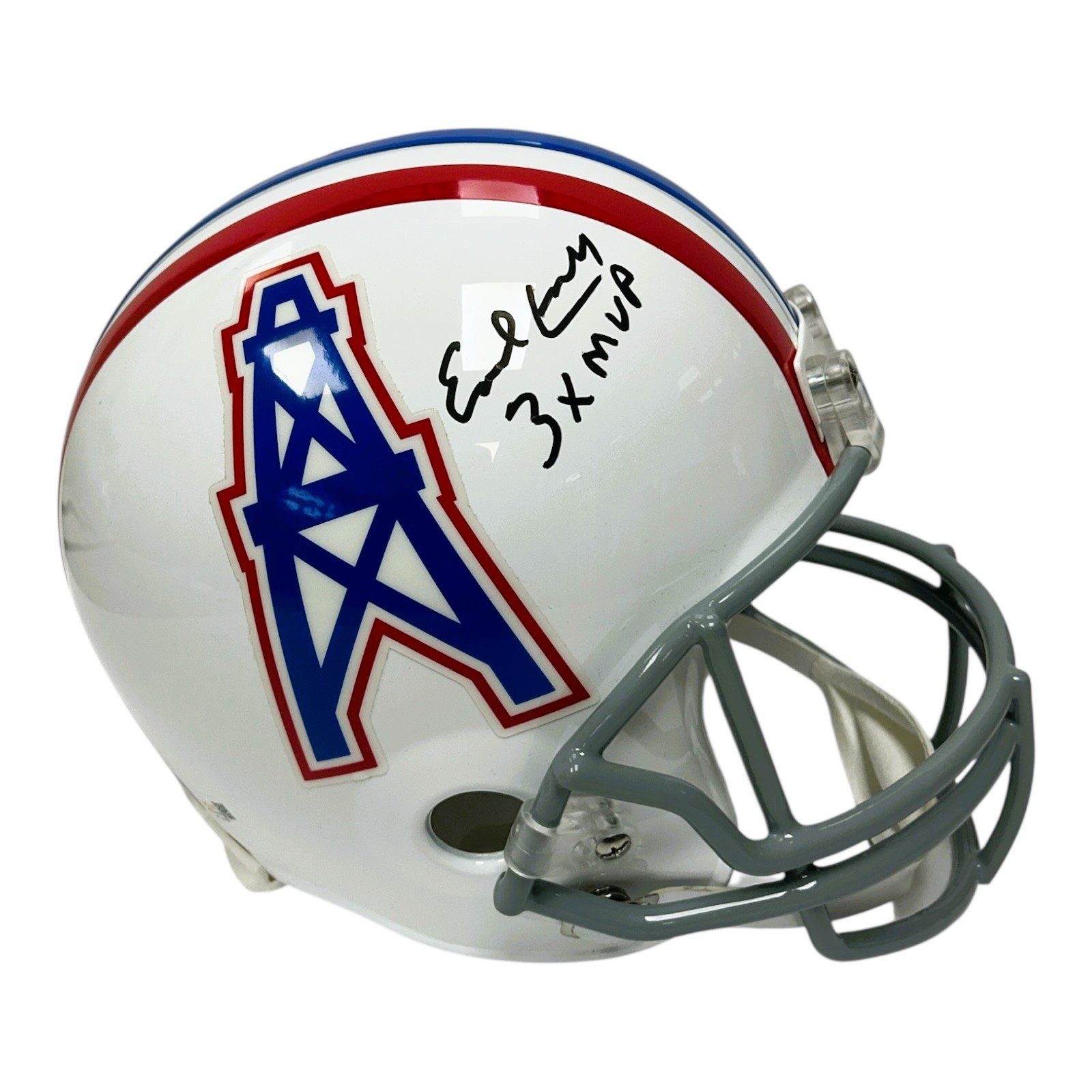 EARL CAMPBELL AUTOGRAPHED HOUSTON OILERS FULL SIZE HELMET JSA 3X MVP