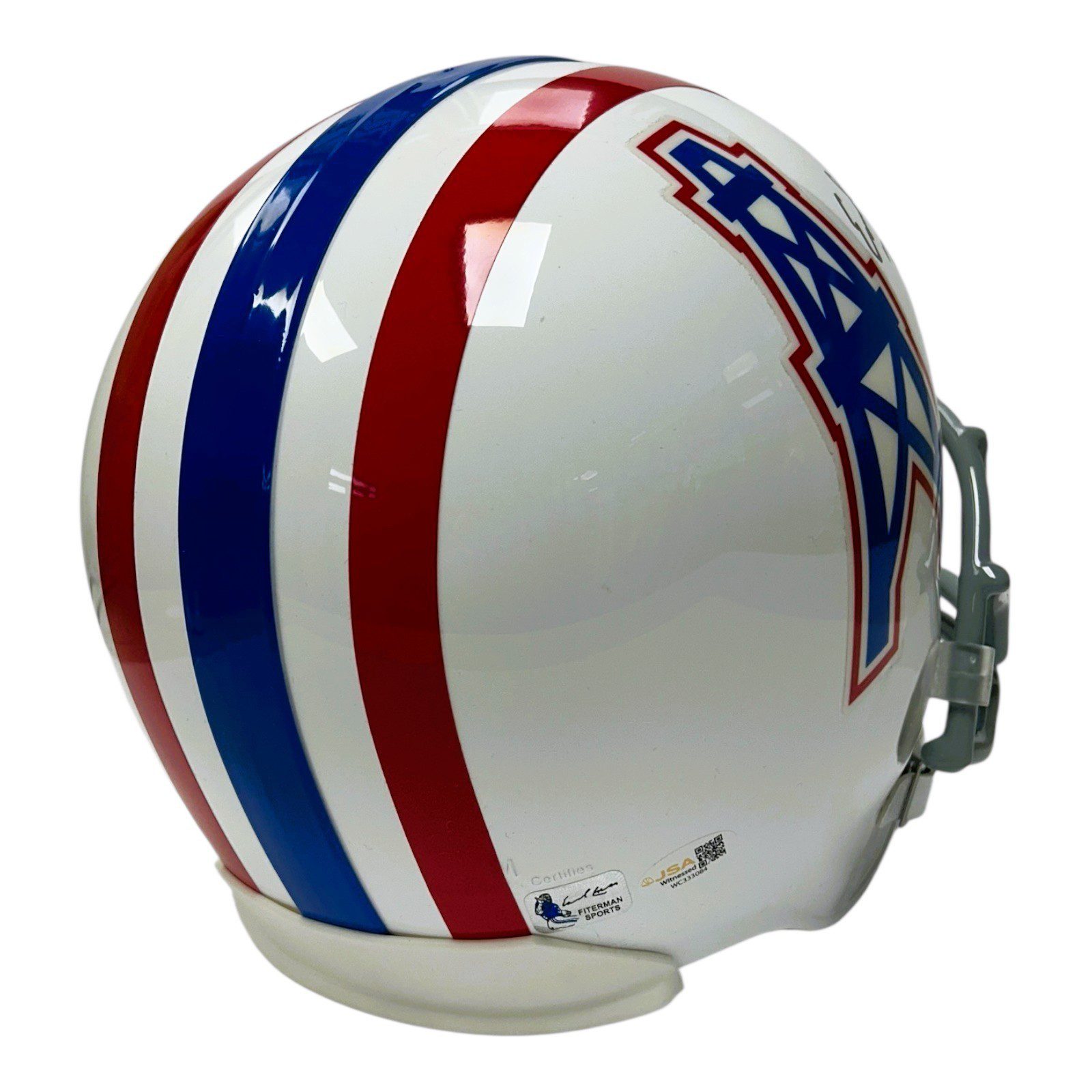 EARL CAMPBELL AUTOGRAPHED HOUSTON OILERS FULL SIZE HELMET JSA 3X MVP - Image 4