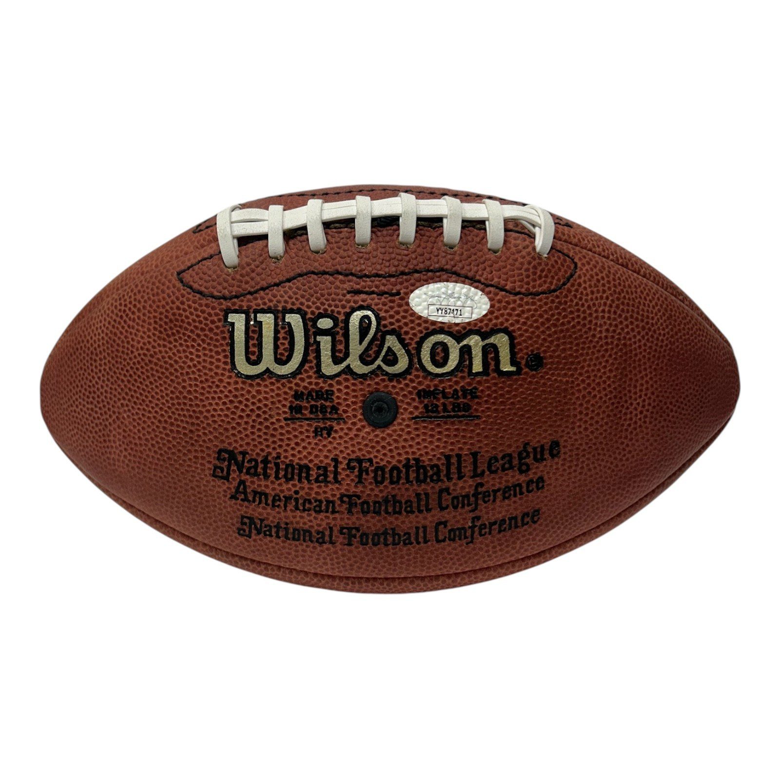 JOHNNY UNITES AUTOGRAPHED WILSON DUKE FOOTBALL JSA YY87471 BALTIMORE COLTS - Image 2
