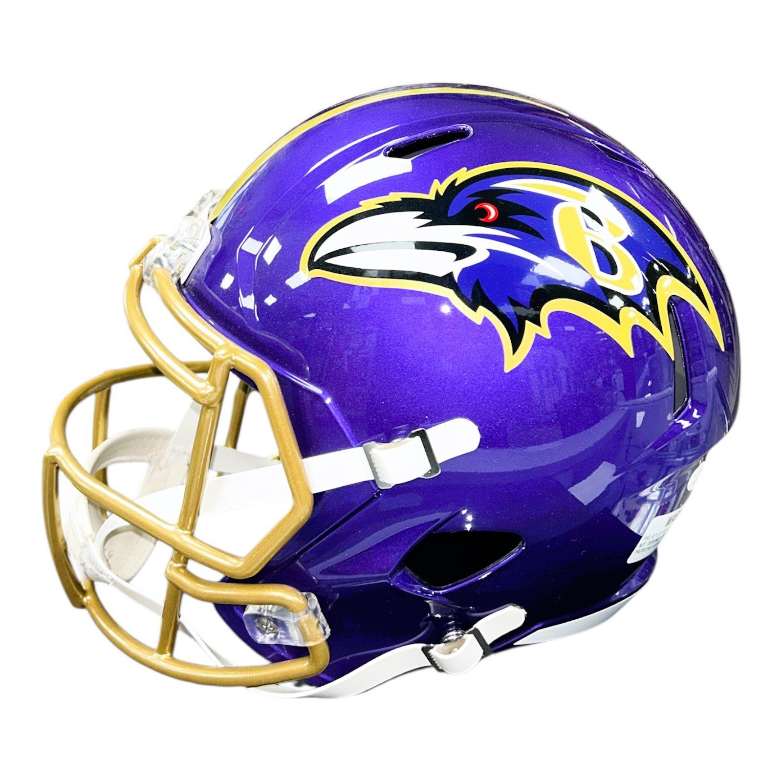 RAY LEWIS BALTIMORE RAVENS FULL SIZE FLASH SPEED REPLICA HELMET JSA - Image 3