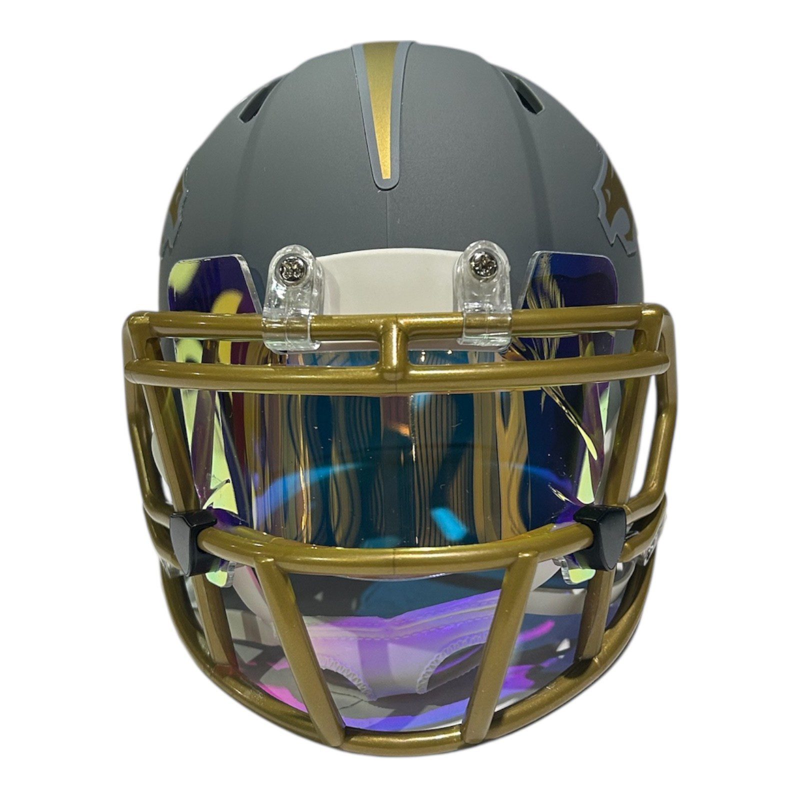 JOHN ELWAY AUTOGRAPHED SLATE DENVER BRONCOS SPEED MINI HELMET BECKETT - Image 2