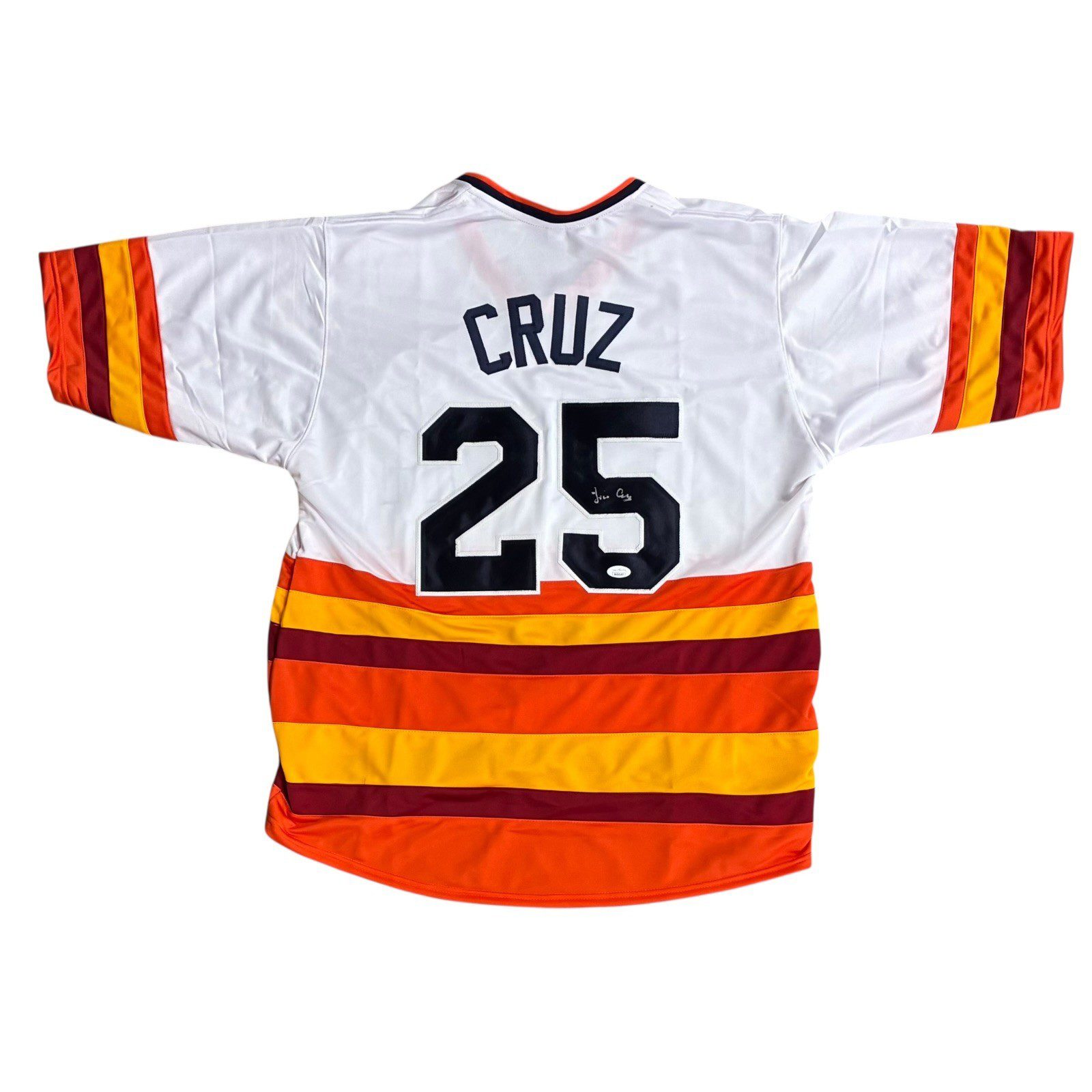 JOSE CRUZ AUTOGRAPHED RAINBOW CUSTOM JERSEY JSA AUTHENTICATION