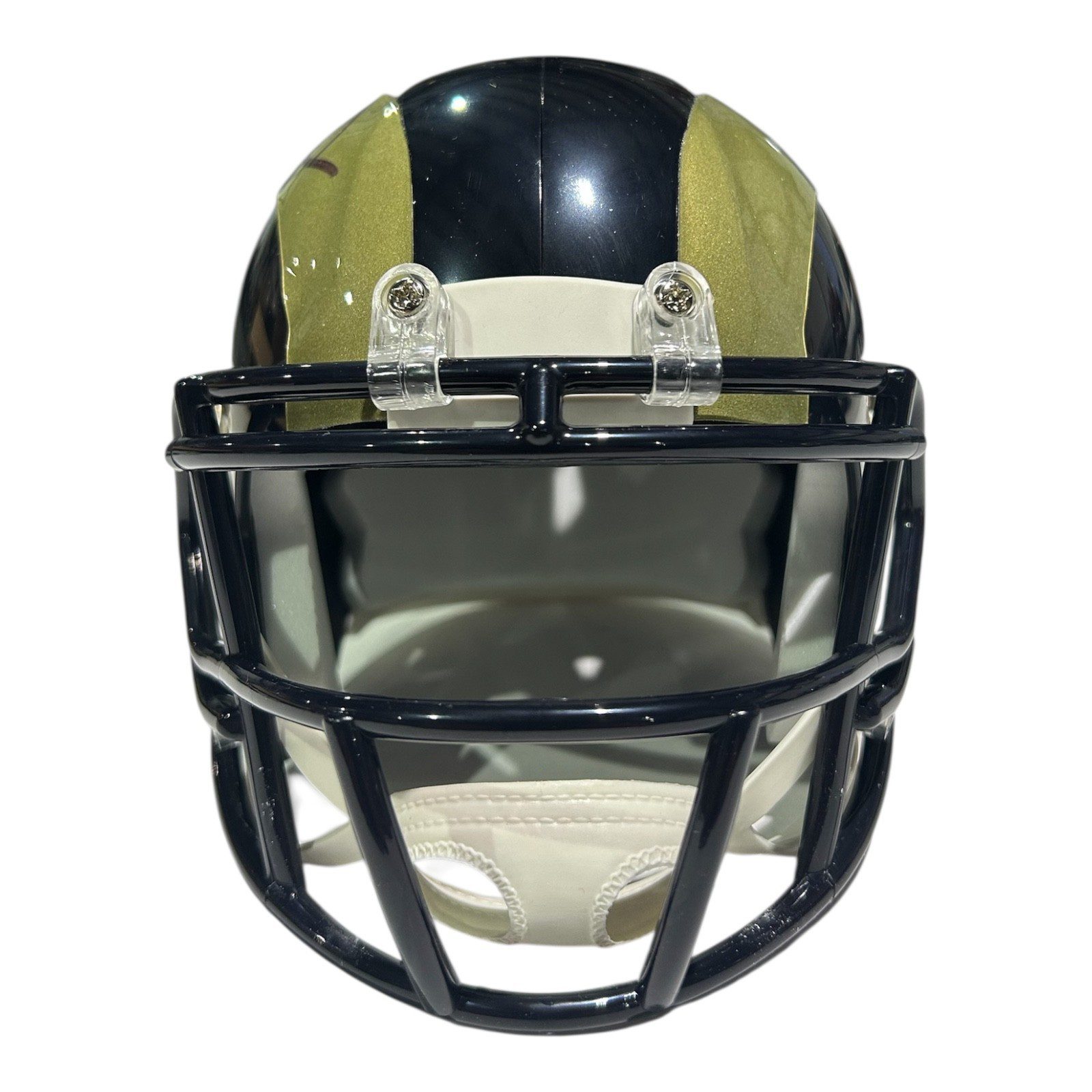 KURT WARNER AUTOGRAPHED ST. LOUIS RAMS MINI HELMET BECKETT - Image 3