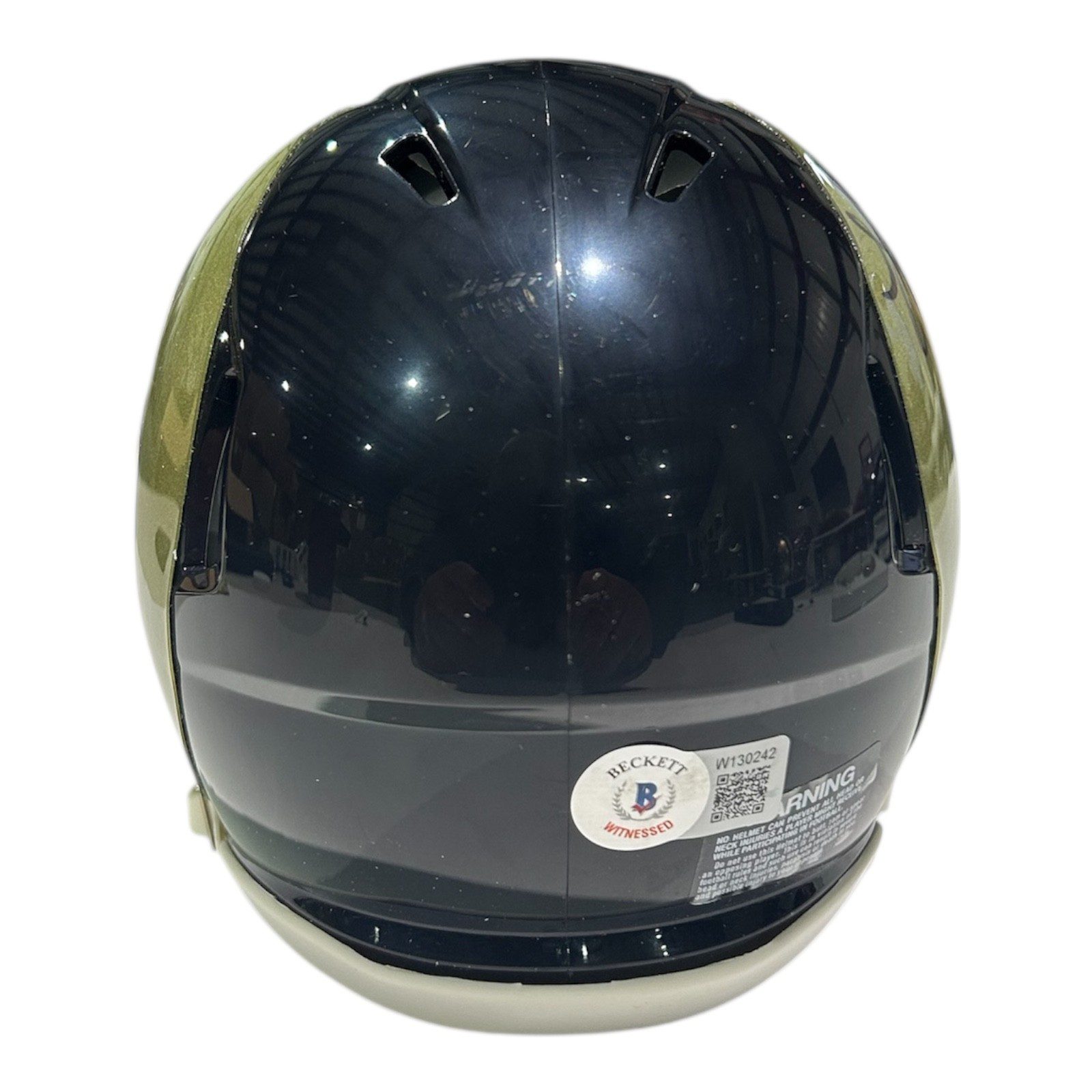KURT WARNER AUTOGRAPHED ST. LOUIS RAMS MINI HELMET BECKETT - Image 5
