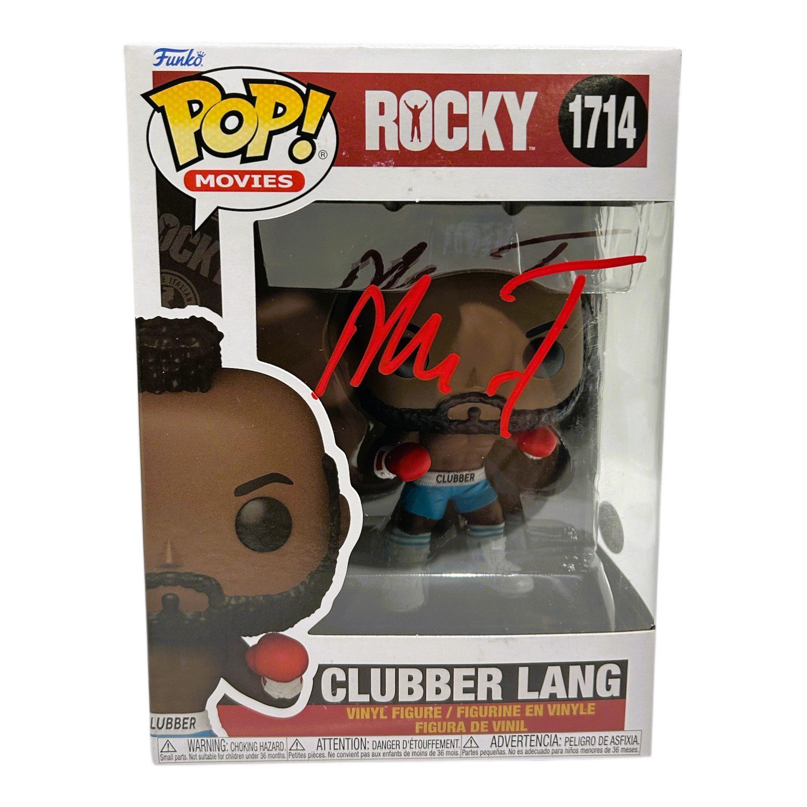 MR. T ATUOGRAPHED ROCKY CLUBBER LANG FUNKO POP 1714 JSA AUTHENTICATED