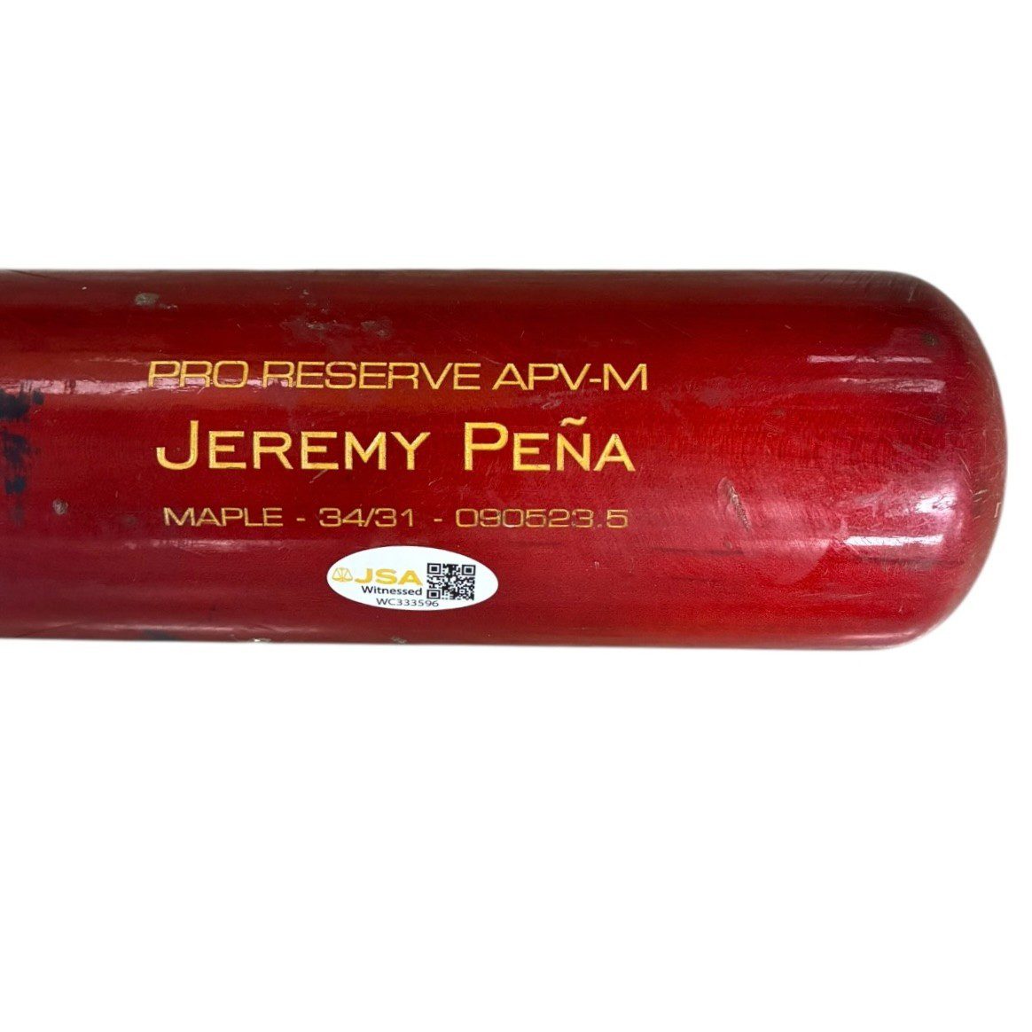 JEREMY PENA SIGNED 2023 ASTROS VICTUS GAME USED CRACKED BAT PRO RESERVE APV-M G - Image 5