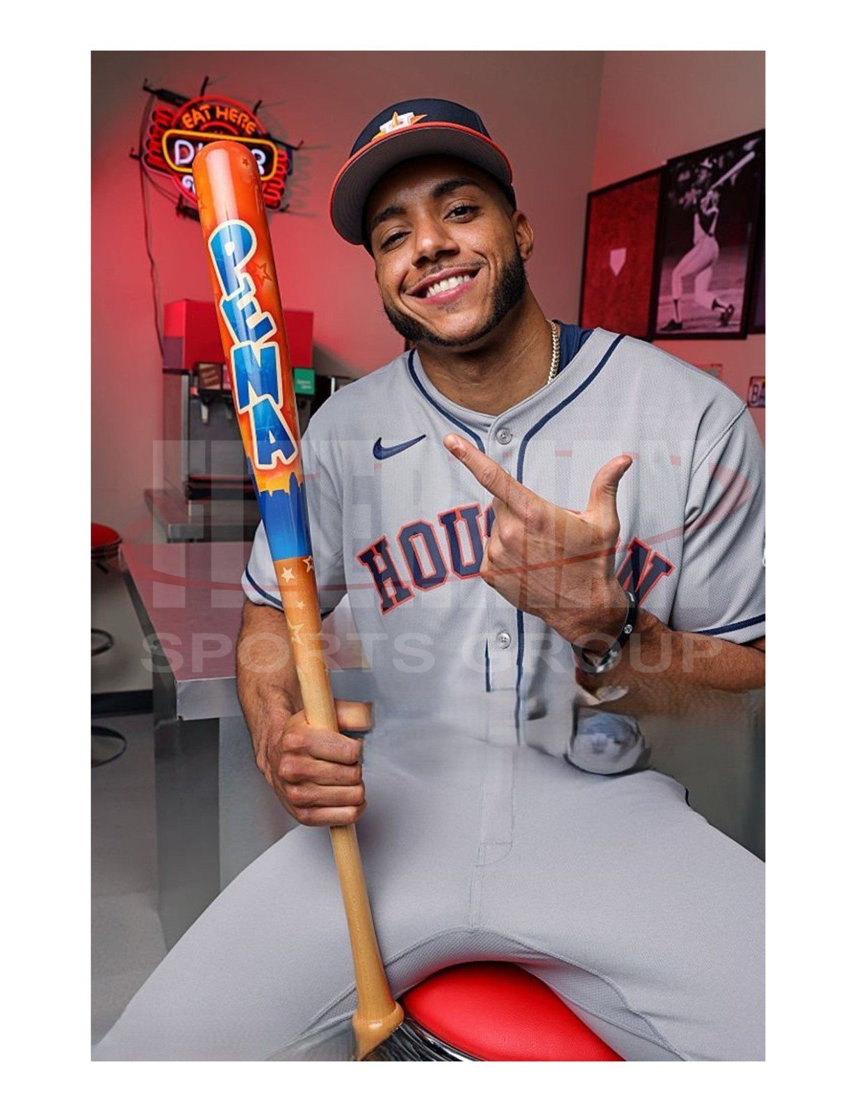 JEREMY PENA SIGNED 2025 ASTROS LOUISVILLE SLUGGER ALL STAR PLAYER ISSUED BAT - Image 18