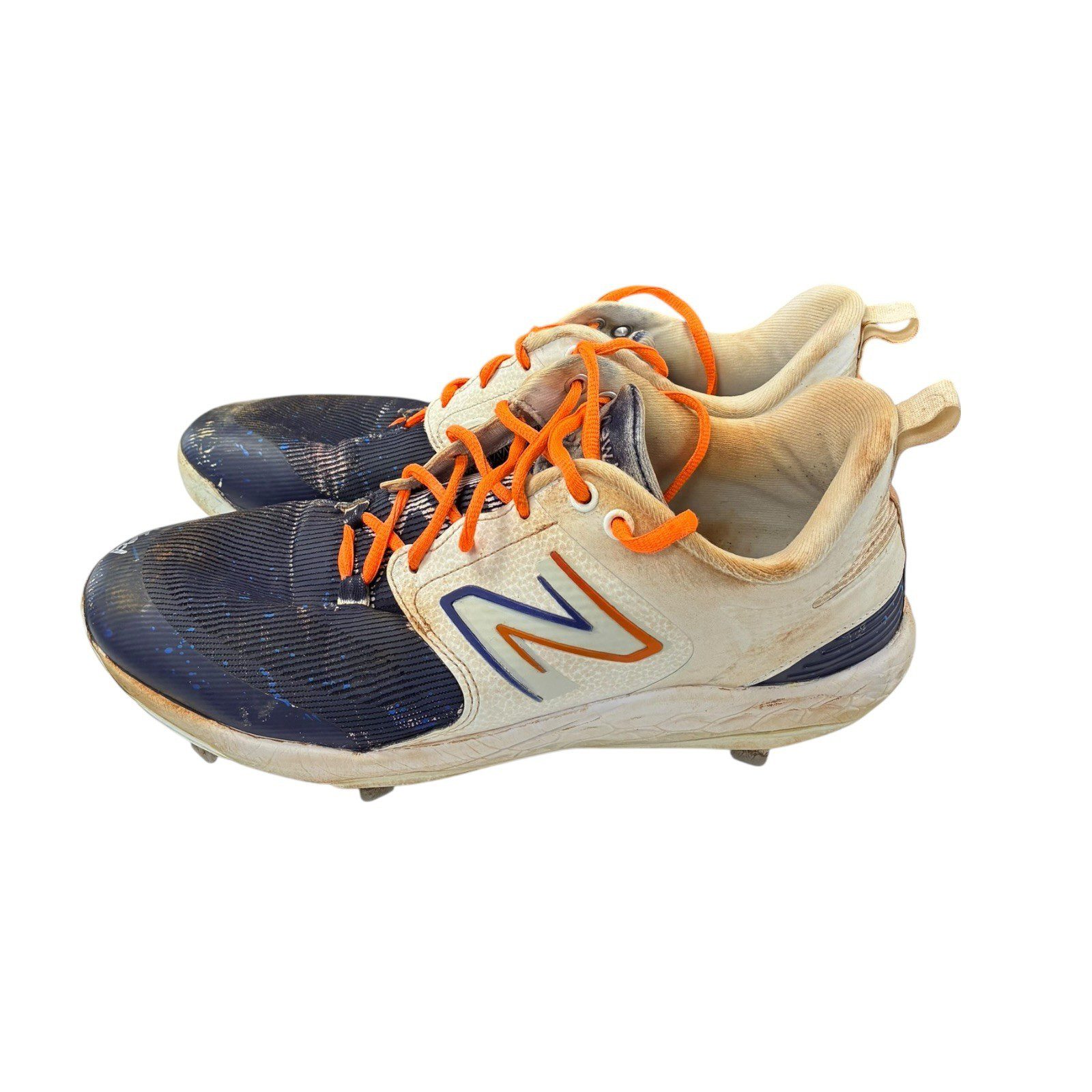 JEREMY PENA SIGNED GAME USED HOUSTON ASTROS WORN BASEBALL CLEATS BLUE/WHITE - Image 3