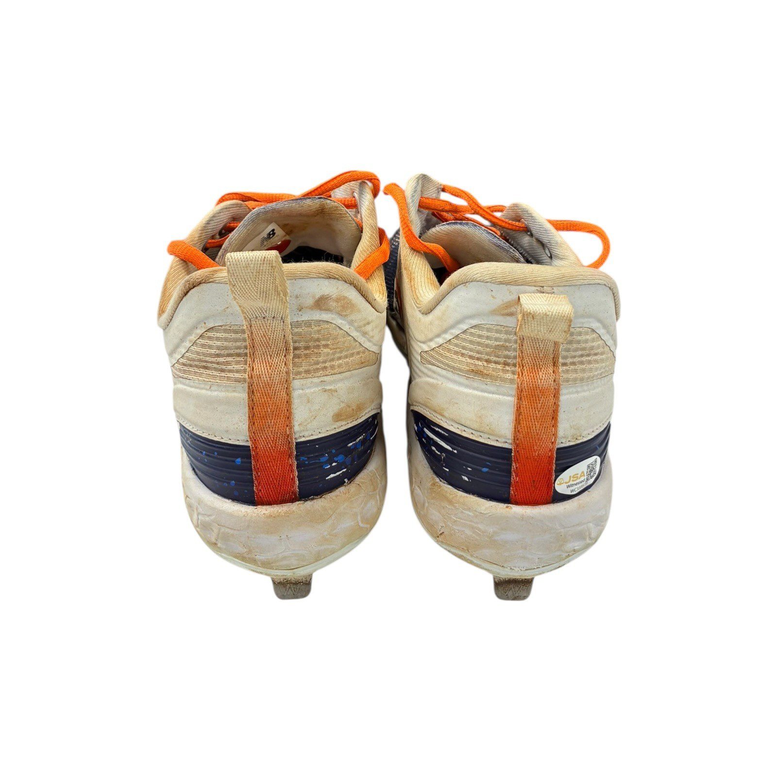 JEREMY PENA SIGNED GAME USED HOUSTON ASTROS WORN BASEBALL CLEATS BLUE/WHITE - Image 4