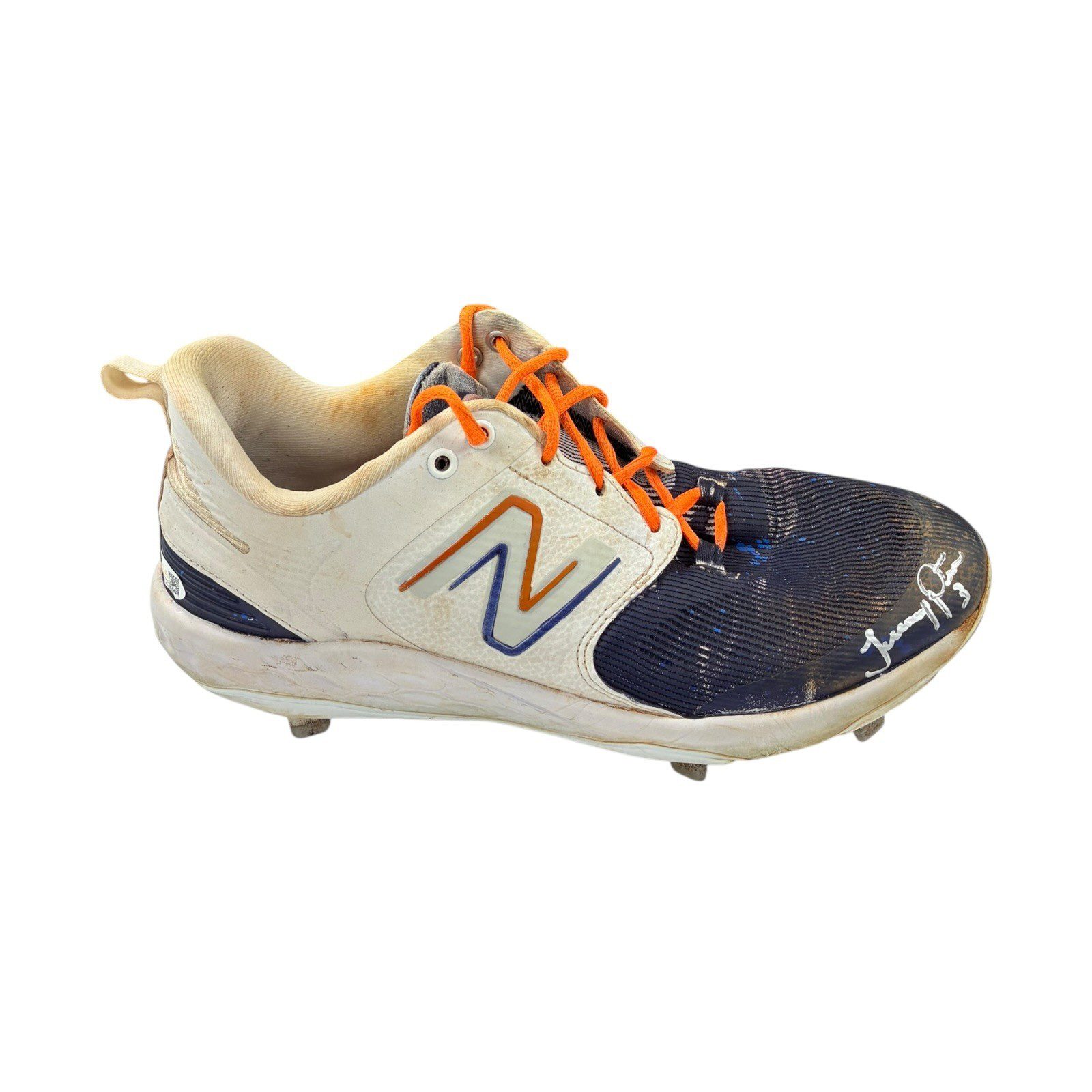 JEREMY PENA SIGNED GAME USED HOUSTON ASTROS WORN BASEBALL CLEATS BLUE/WHITE - Image 7