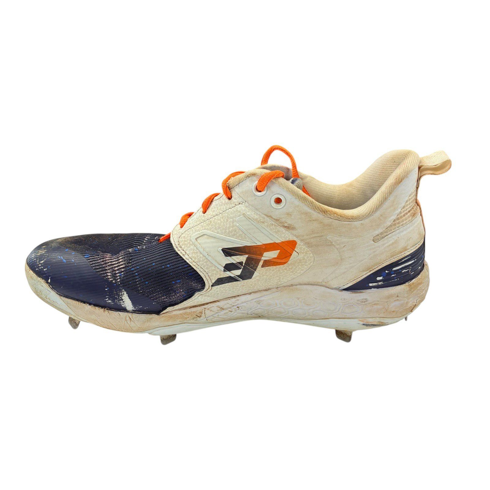 JEREMY PENA SIGNED GAME USED HOUSTON ASTROS WORN BASEBALL CLEATS BLUE/WHITE - Image 10