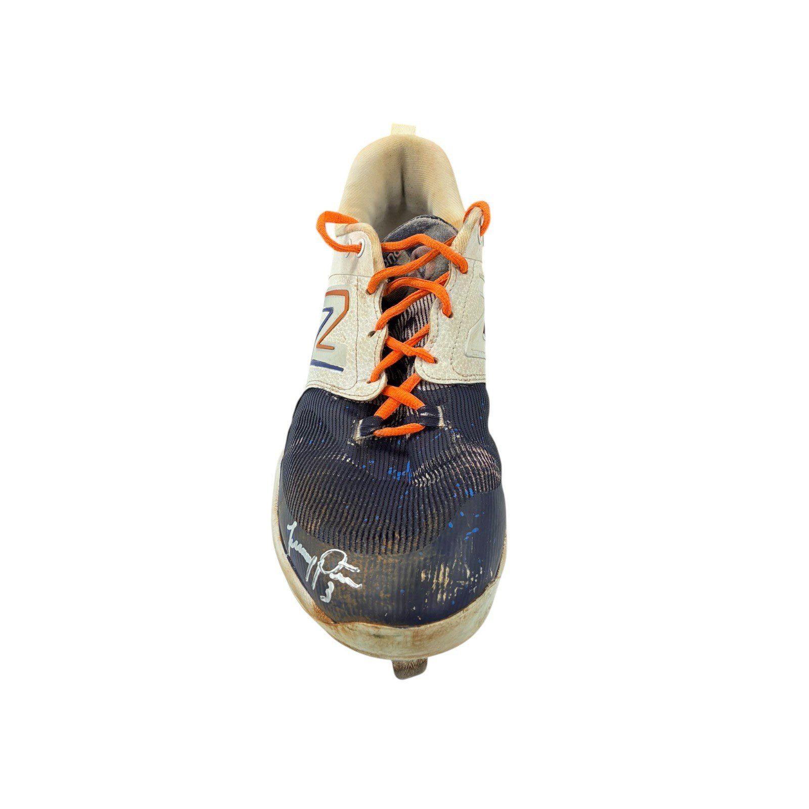 JEREMY PENA SIGNED GAME USED HOUSTON ASTROS WORN BASEBALL CLEATS BLUE/WHITE - Image 11