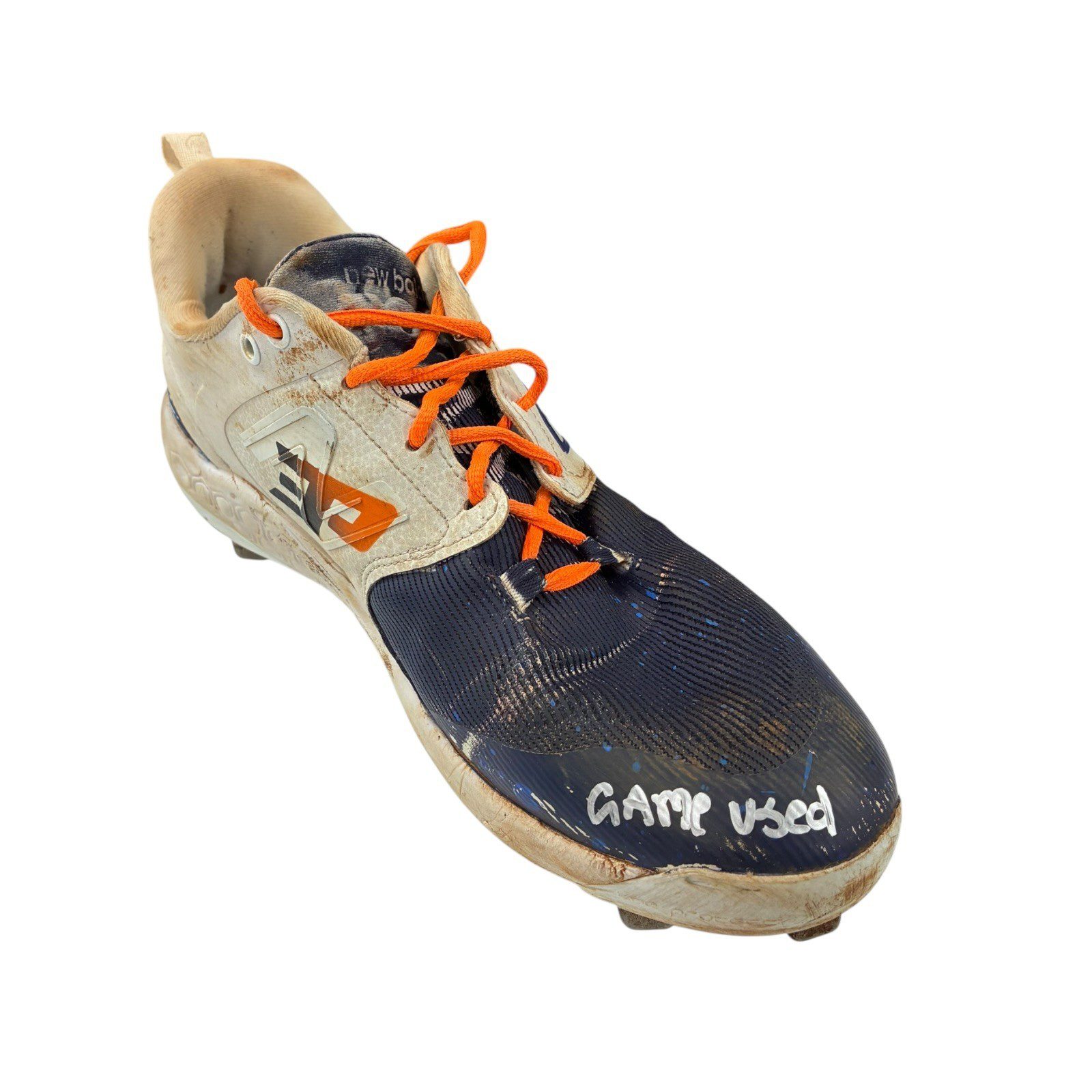 JEREMY PENA SIGNED GAME USED HOUSTON ASTROS WORN BASEBALL CLEATS BLUE/WHITE - Image 13