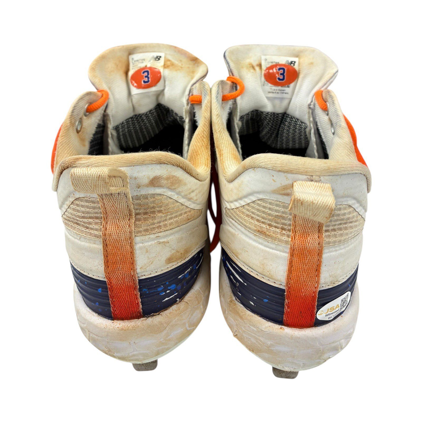 JEREMY PENA SIGNED GAME USED HOUSTON ASTROS WORN BASEBALL CLEATS BLUE/WHITE - Image 20