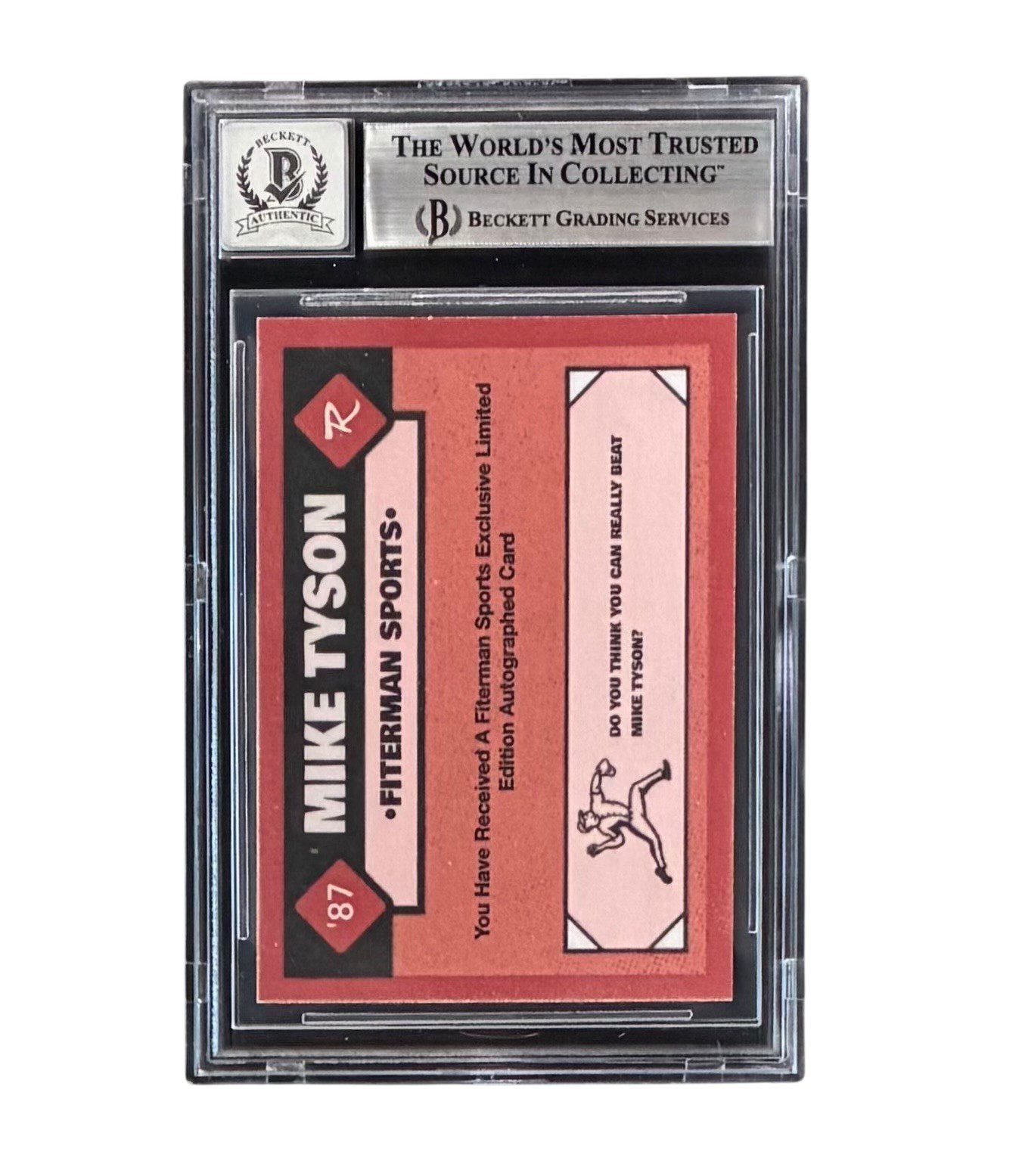 MIKE TYSON AUTOGRAPHED FITERMAN SPORTS TRAIDING CARD BECKETT 19508857 - Image 2