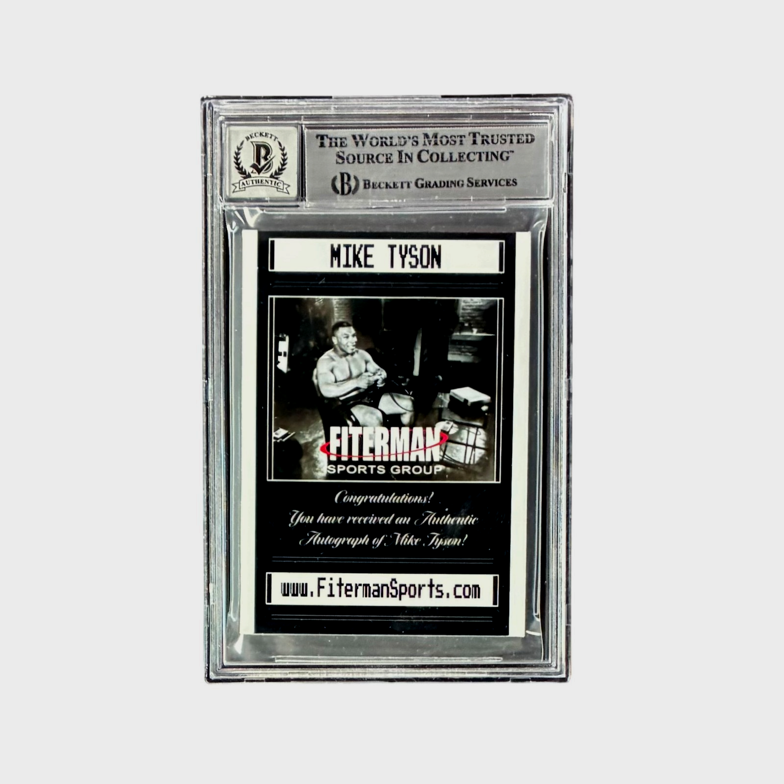 MIKE TYSON 2024 FITERMAN SPORTS EXCLUSIVE PUNCH OUT SIGNED CARD BAS 17387894 - Image 2