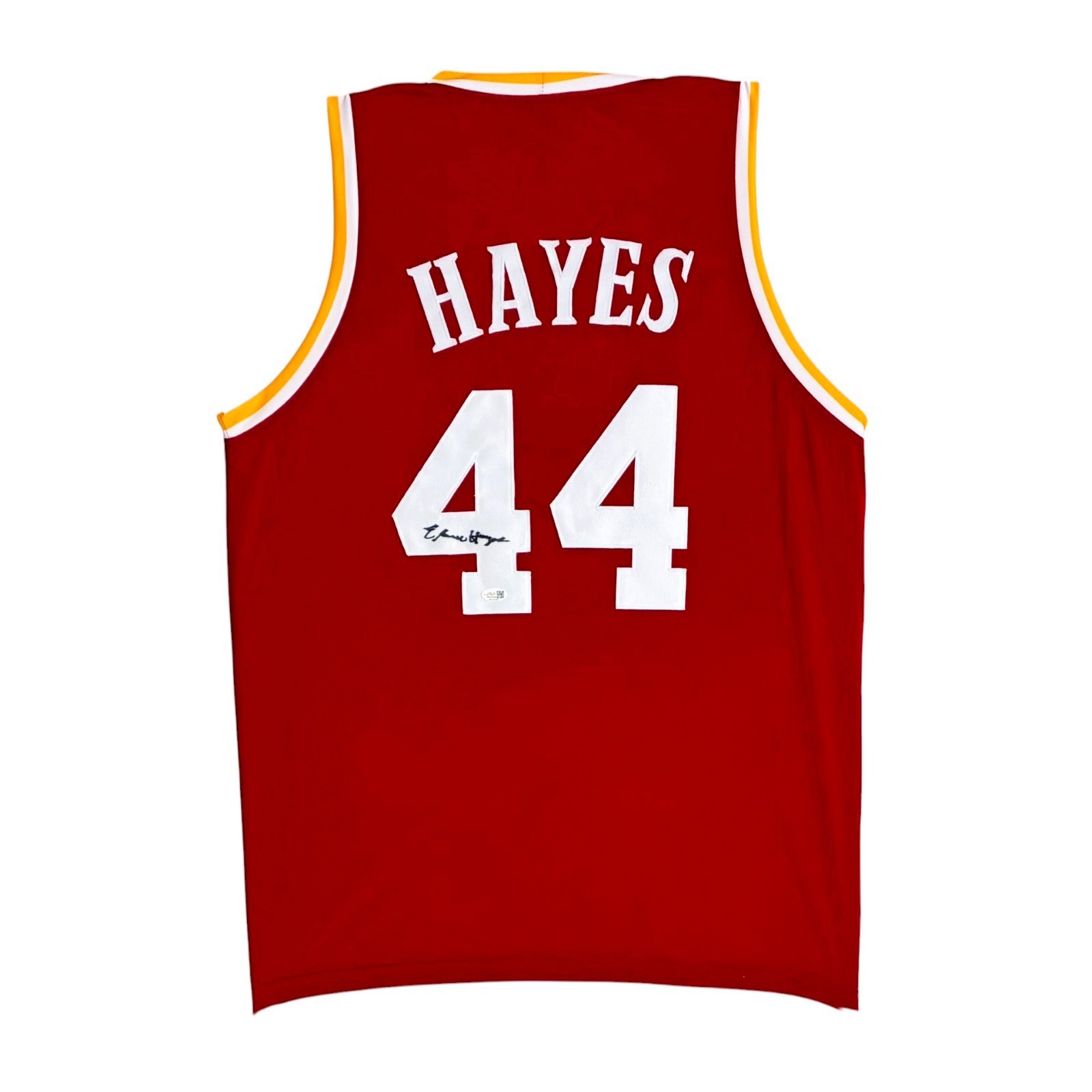 ELVIN HAYES SIGNED AUTOGRAPHED RED WHITE CUSTOM JERSEY JSA AUTHENTICATED