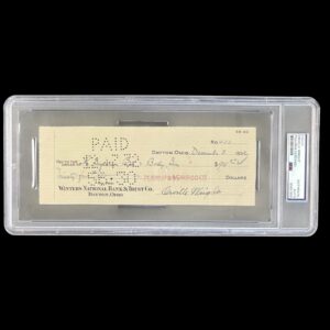 ORVILLE WRIGHT SIGNED CHECK WRIGHT BROTHERS PSA/DNA 85481959 Inventor Airplane
