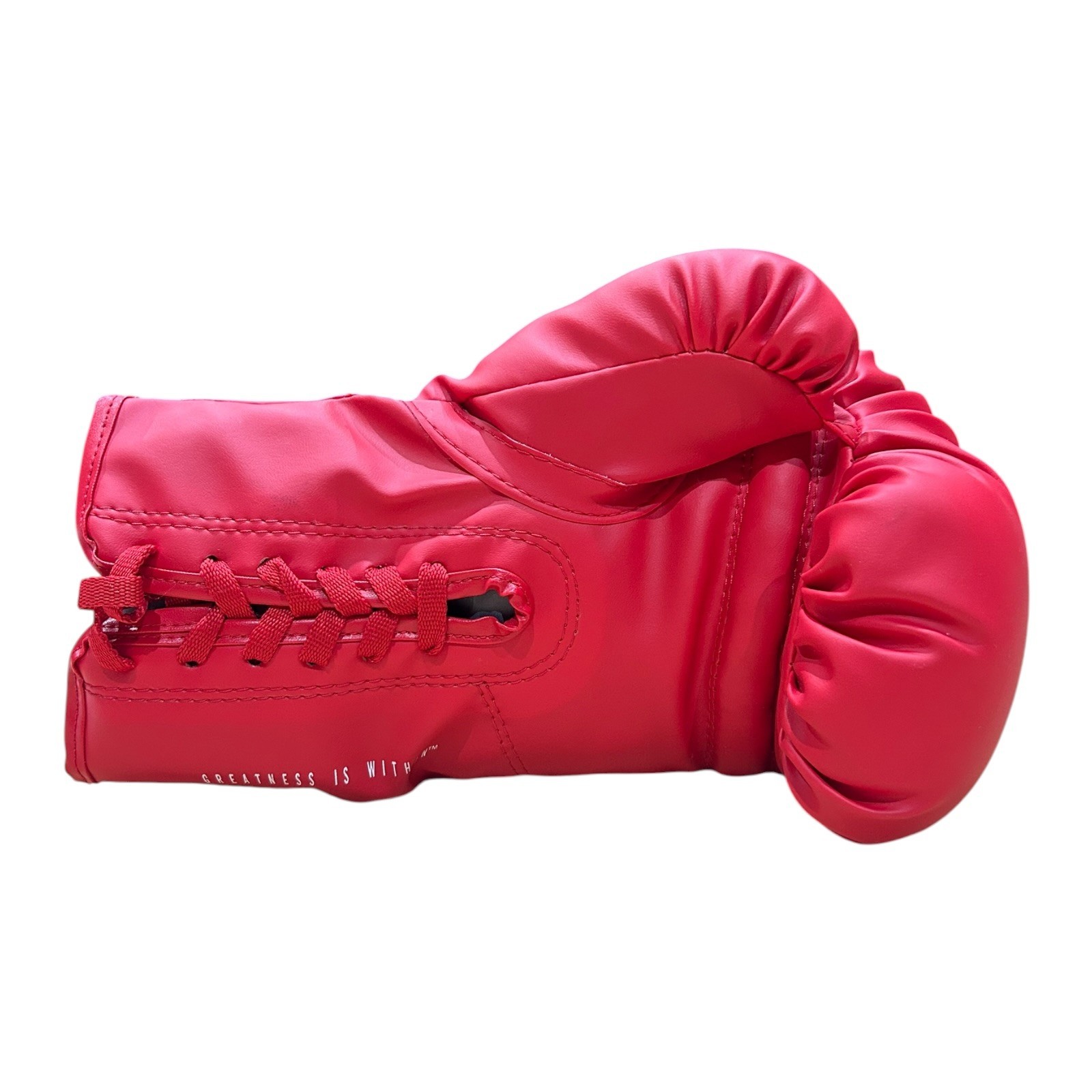 MIKE TYSON AUTOGRAPHED RED BOXING GLOVE JSA & MIKE TYSON AUTHENTICATION L GOLD - Image 3