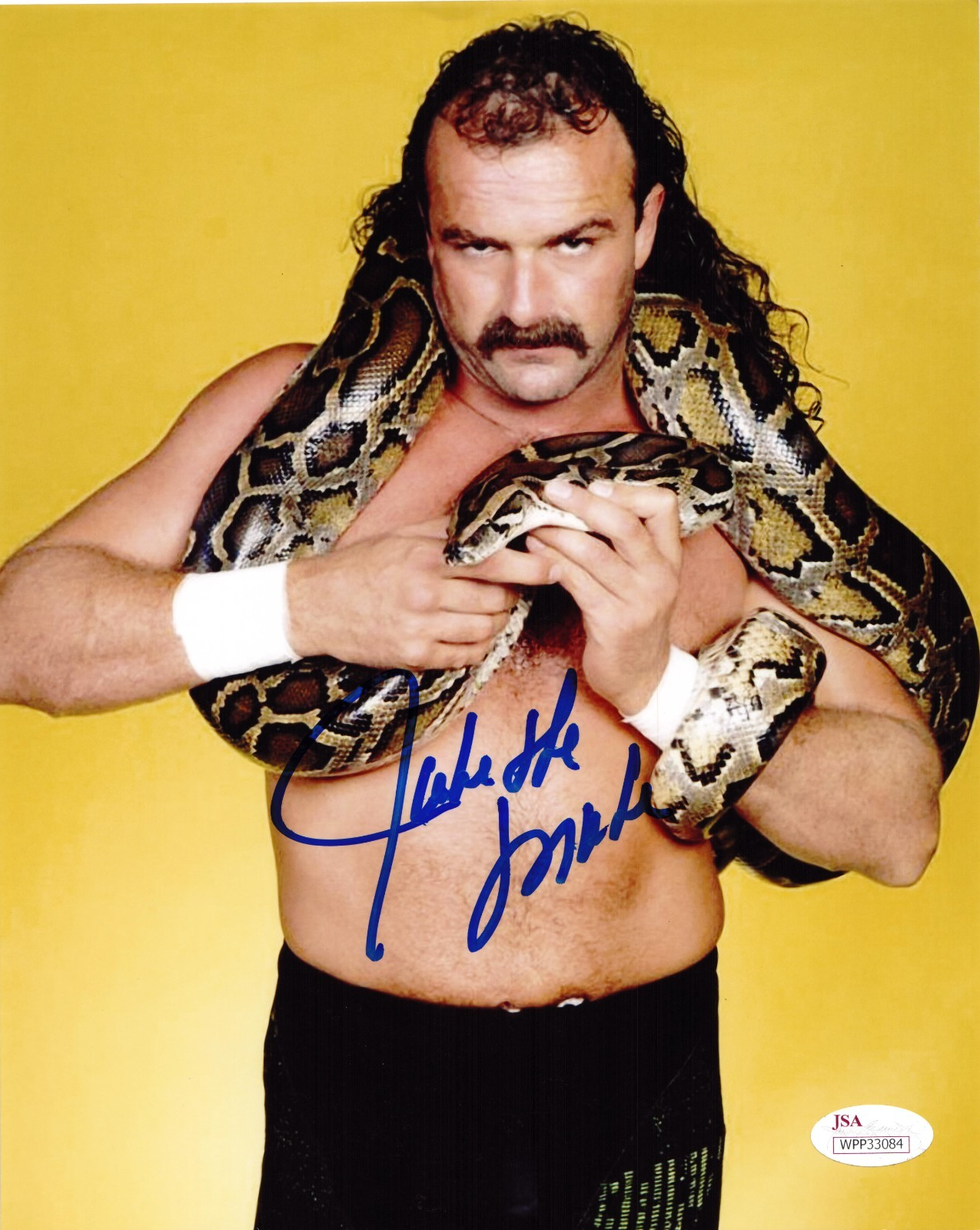 JAKE THE SNAKE ROBERTS SIGNED 8x10 PHOTO JSA #1